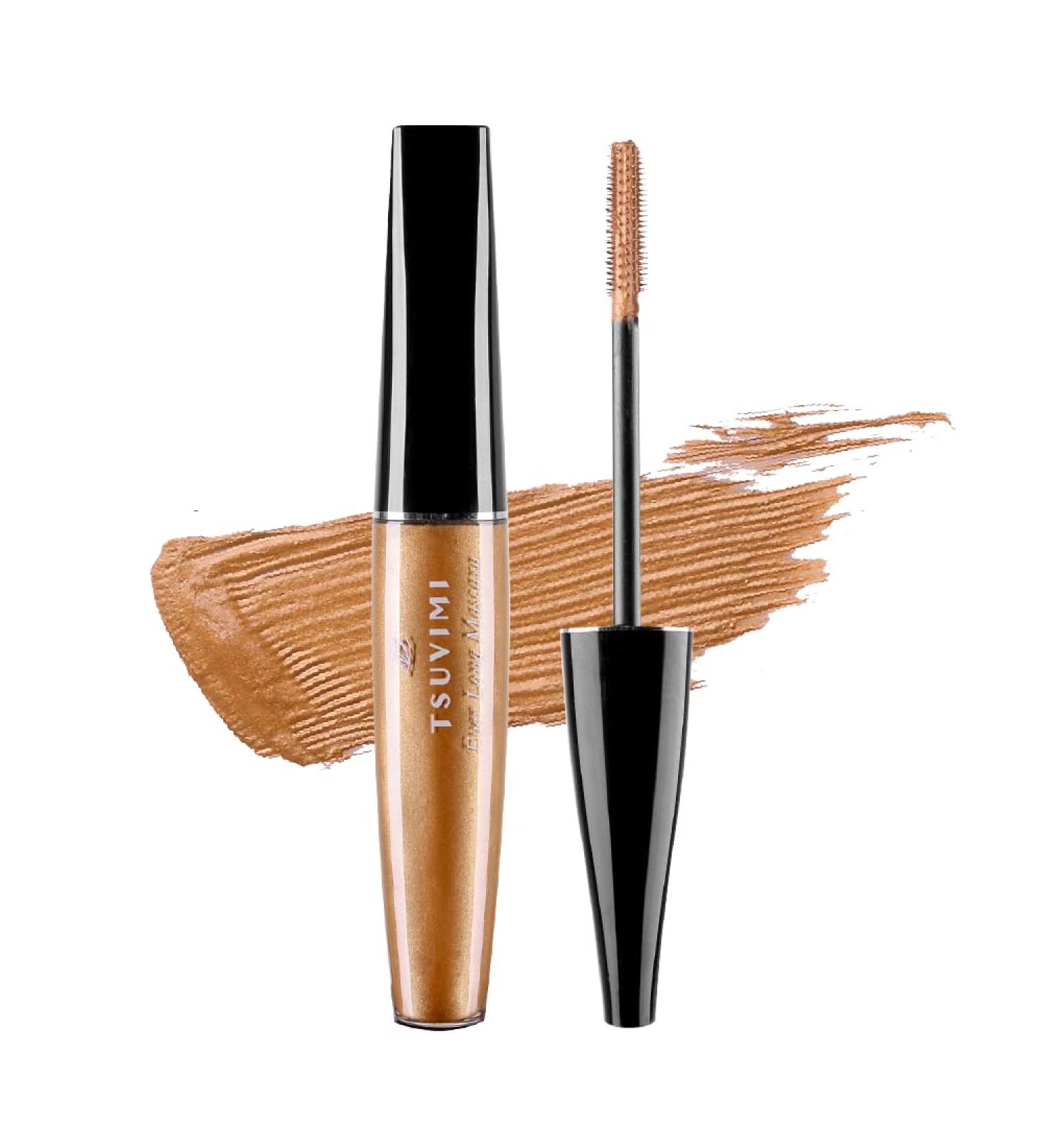 TSUVIMI 2 Sides Lengthening Mascara - Smudge-Proof & Waterproof Formula in Golden Brown | Ophthalmologist Tested, Hypoallergenic, Vegan & Cruelty Free - Buy Online on GoSupps.com