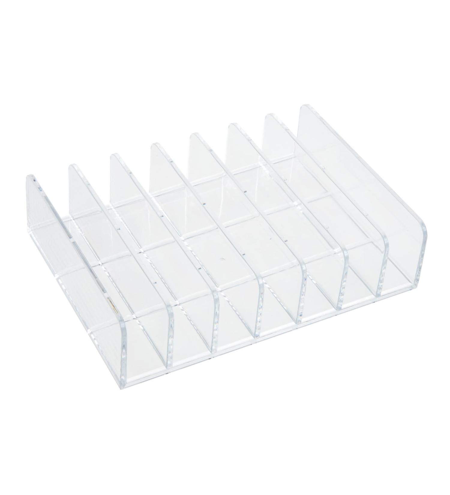 POPETPOP Cosmetic Storage Box Drawer Divided Makeup Organizer Plastic Cosmetic Organizer Cushion Powder Blush 17x12.5cm Transparent - Buy Online on GoSupps.com