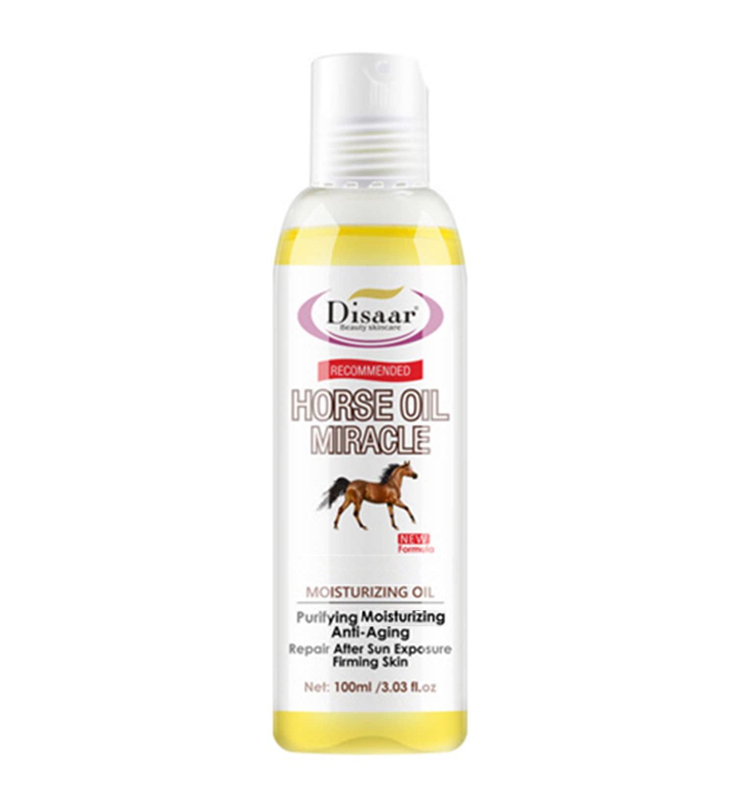 DISAAR Beauty Horse Oil Moisturizing Oil Purifying Anti-Aging Repair After Sun Exposure Firming Skin Relive Dry Skin 100ml/3.03fl.oz - Buy Online on GoSupps.com