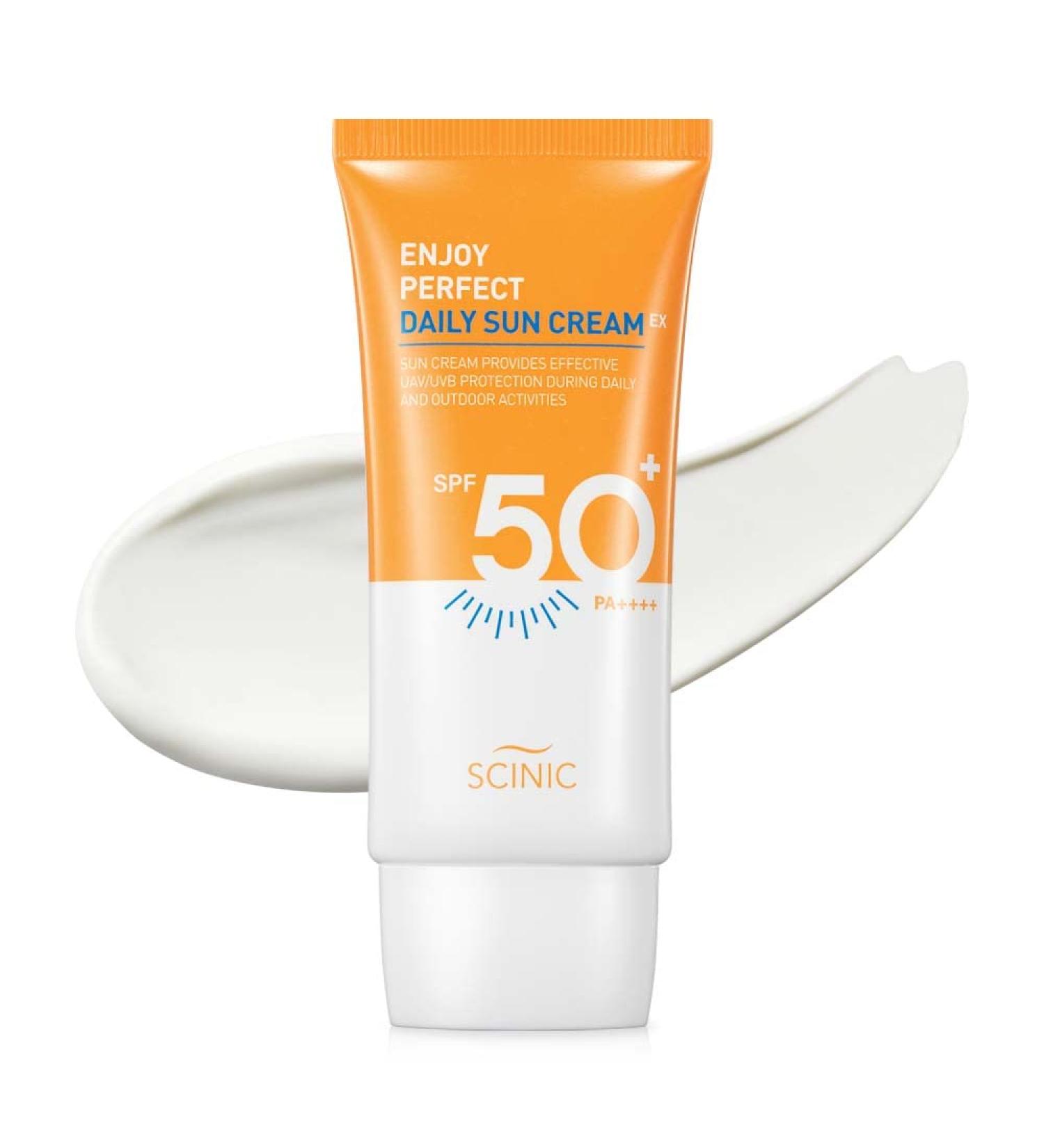 SCINIC Enjoy Perfect Daily Sunscreen EX SPF50+PA+++ 1.69 fl oz | Matte Refreshing Light Daily Sun Cream for UV Protection - Korean Skincare - Buy Online on GoSupps.com