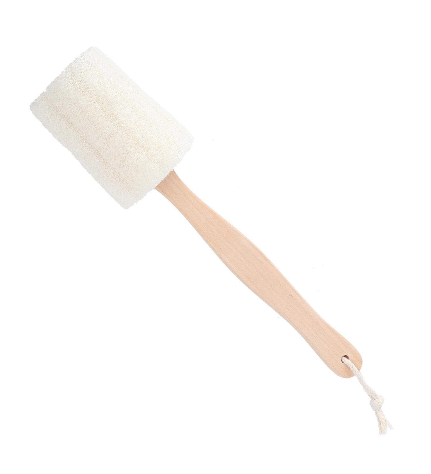 Yardwe Luffa Bath Brush - Long Wooden Handle Back Brush for Exfoliating & Shower - Natural Cucumber Sponge for Body Care - Buy Online on GoSupps.com