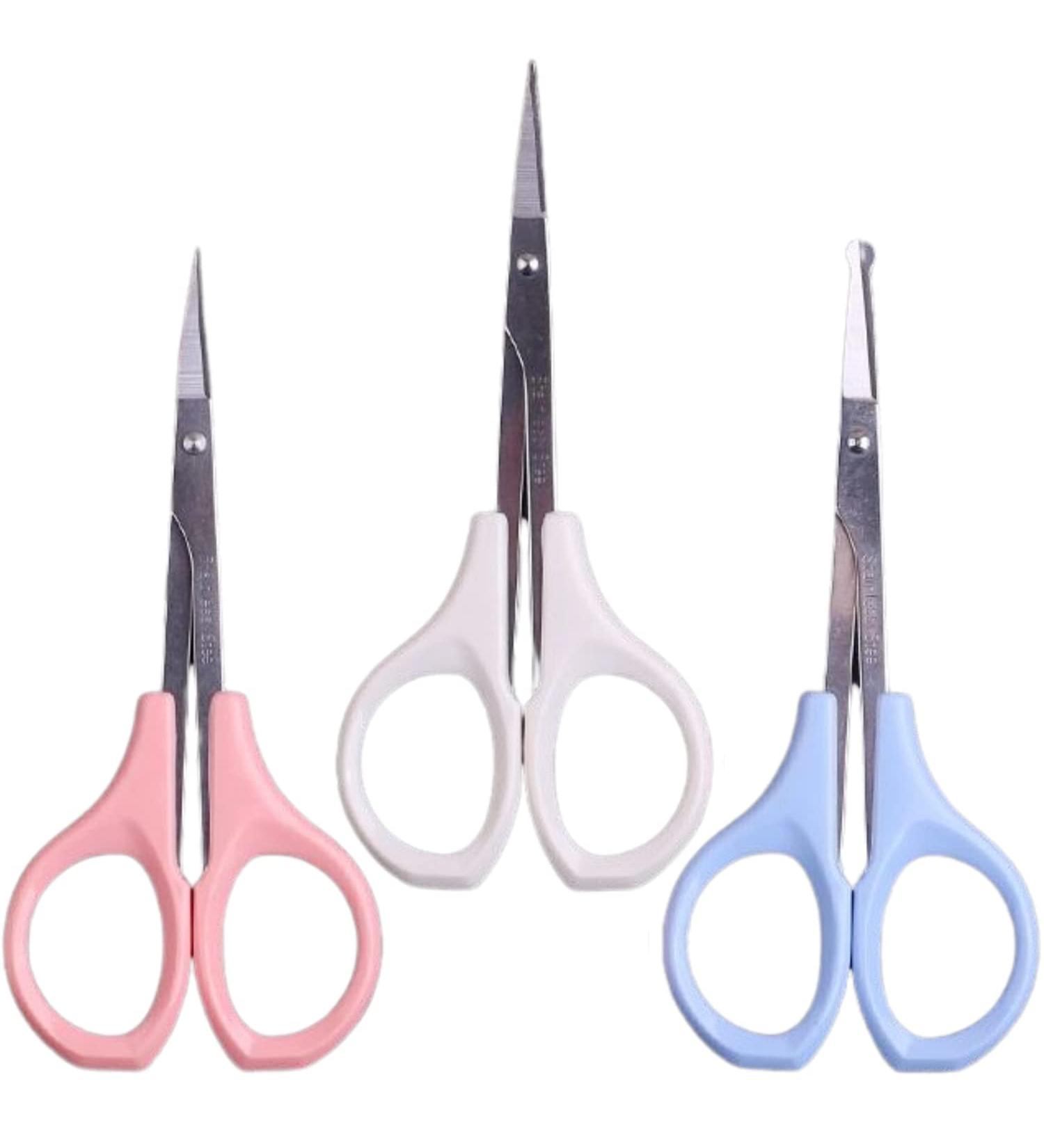 Humbee Hair Trimming Scissors Set - Stainless Steel Grooming Scissors for Facial Hair, Nose Hair, Mustache, Beard, and Eyebrows - Buy Online on GoSupps.com