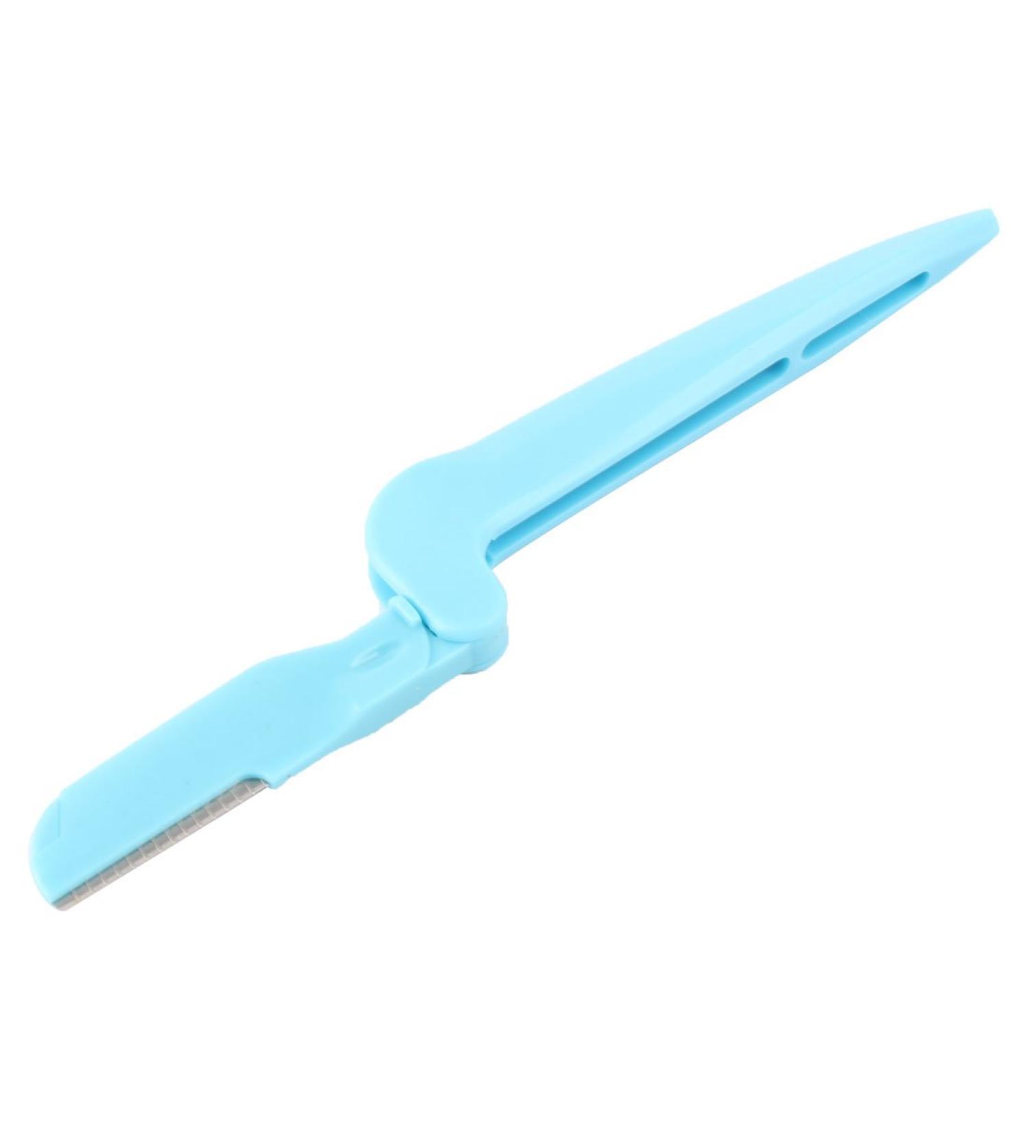 Ruilogod Portable Folding Eyebrow Shaver for Ladies - Beauty Tool in Blue | International Shipping Available - Buy Online on GoSupps.com