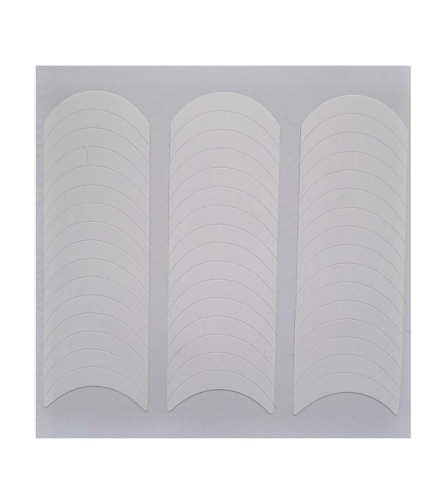 QUUPY 3Sheet/144PCS French Self-adhesive Manicure Nail Art Stickers Moon Shape Teardrop Nail French Tip Guides Stickers for Manicure DIY Decoration - Buy Online on GoSupps.com