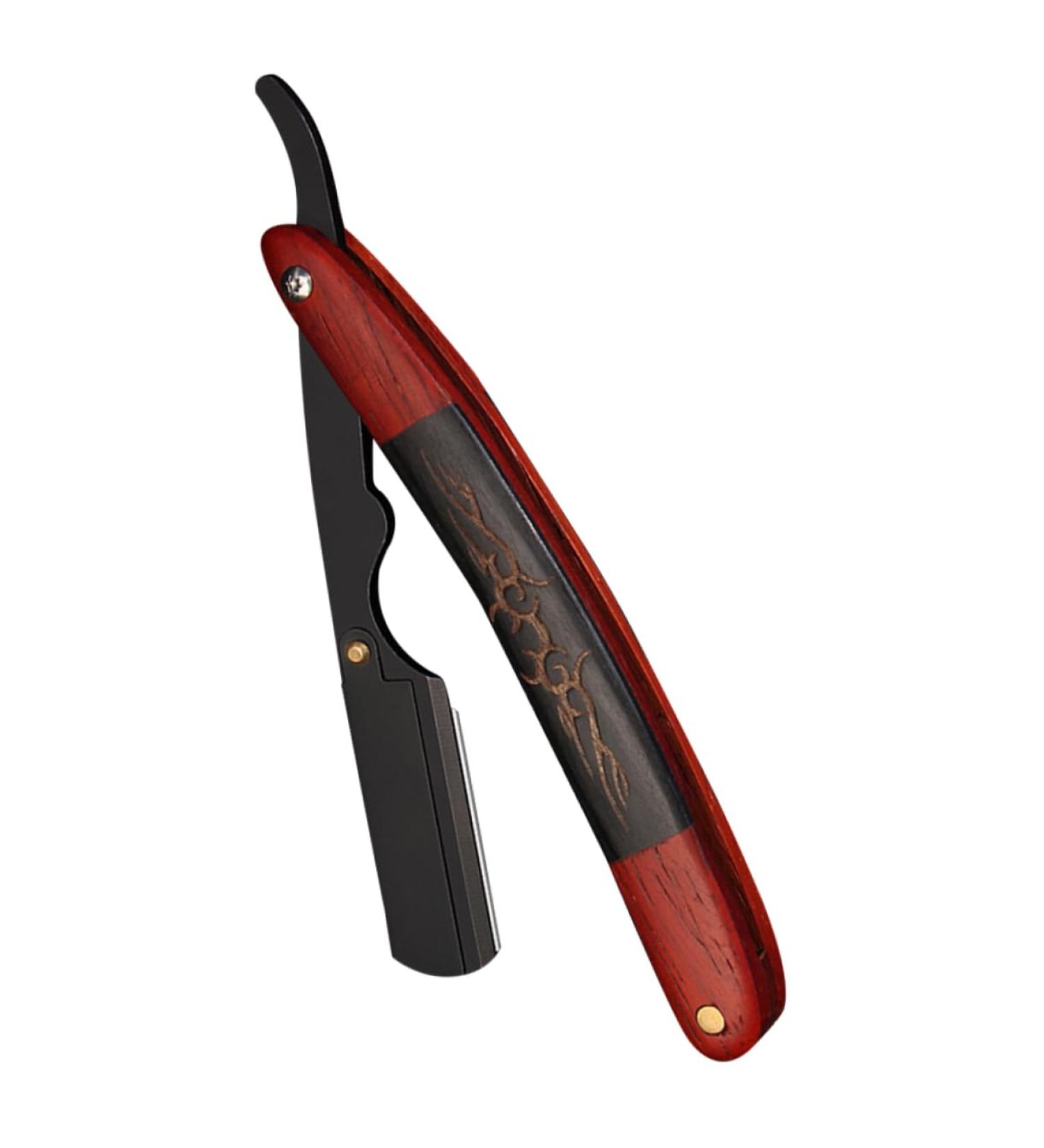 Frcolor Razor Holder for Men - Foldable Travel Razor Rustproof Steel Eyebrow & Barbershop Razor Perfect for On-the-Go Grooming - Buy Online on GoSupps.com