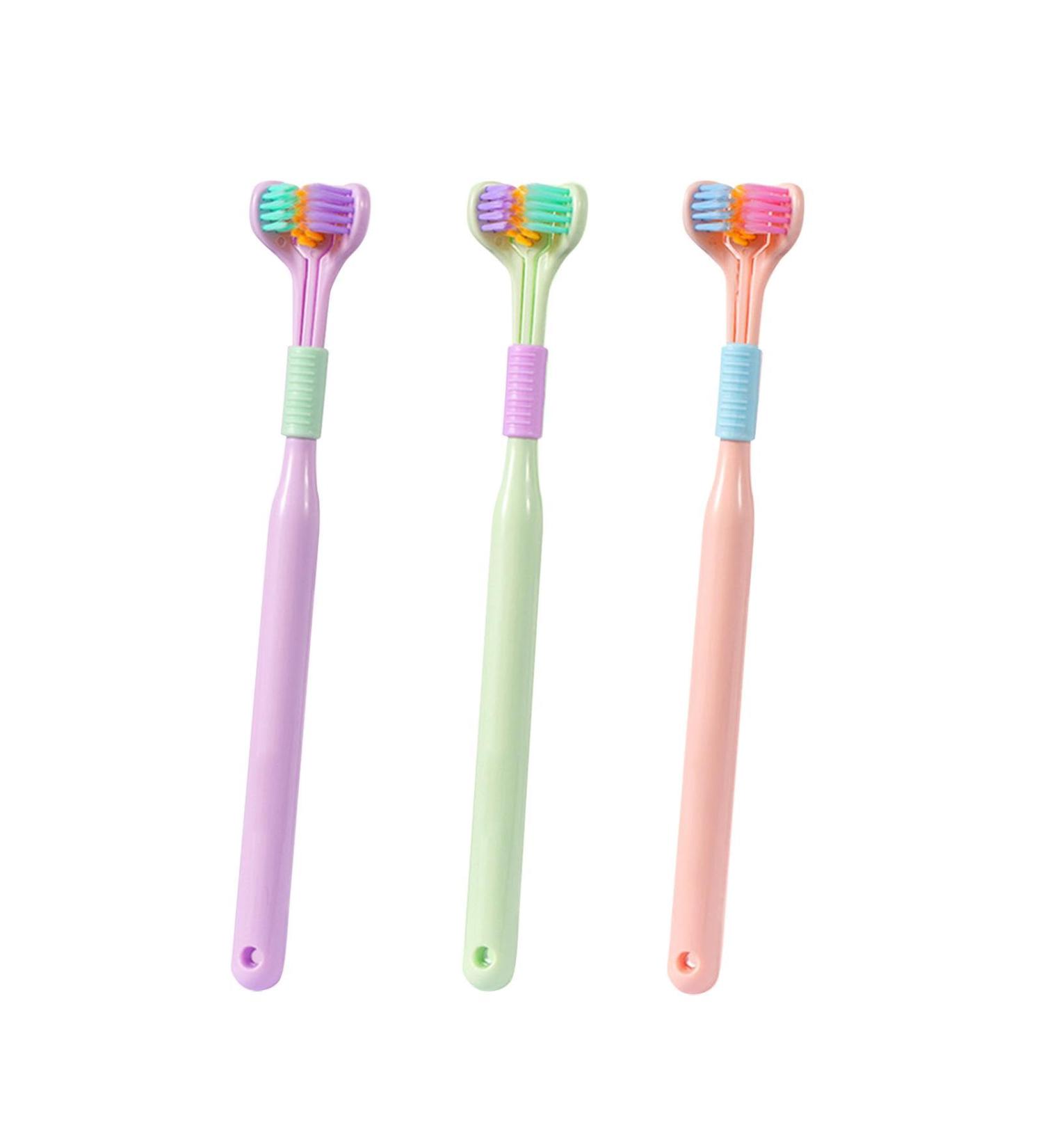 Generous 3-Page Autism Toothbrush - 3-Piece Three-Sided Sensory Brush for Adults & Kids | Deep Dental & Gum Care - Buy Online on GoSupps.com