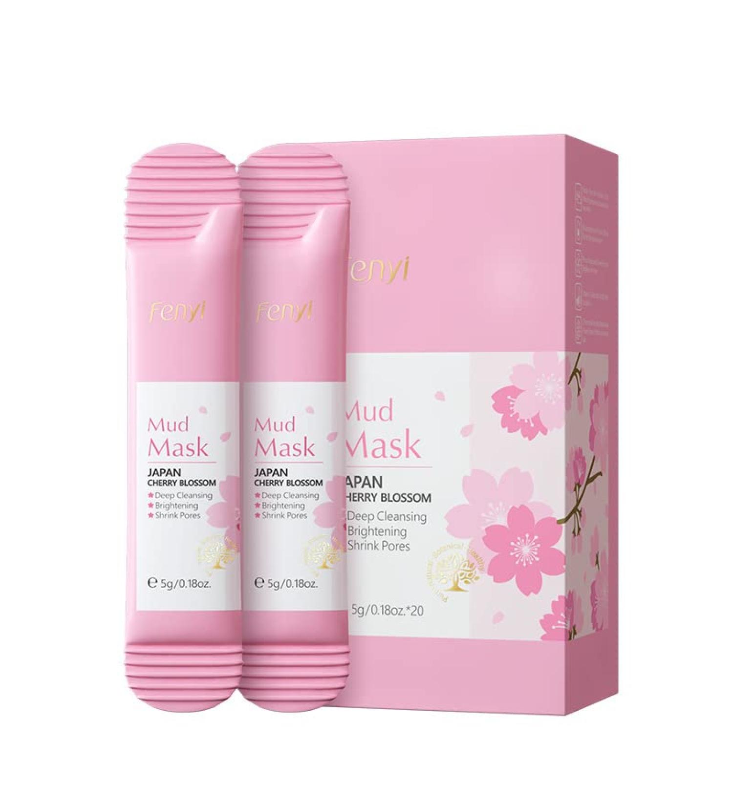 Japan Flower Facial Mud Mask - 20 PCS Individual Pack | Deep Cleansing Skin Refining Even Complexion Purifying Clay Mask - Buy Online on GoSupps.com