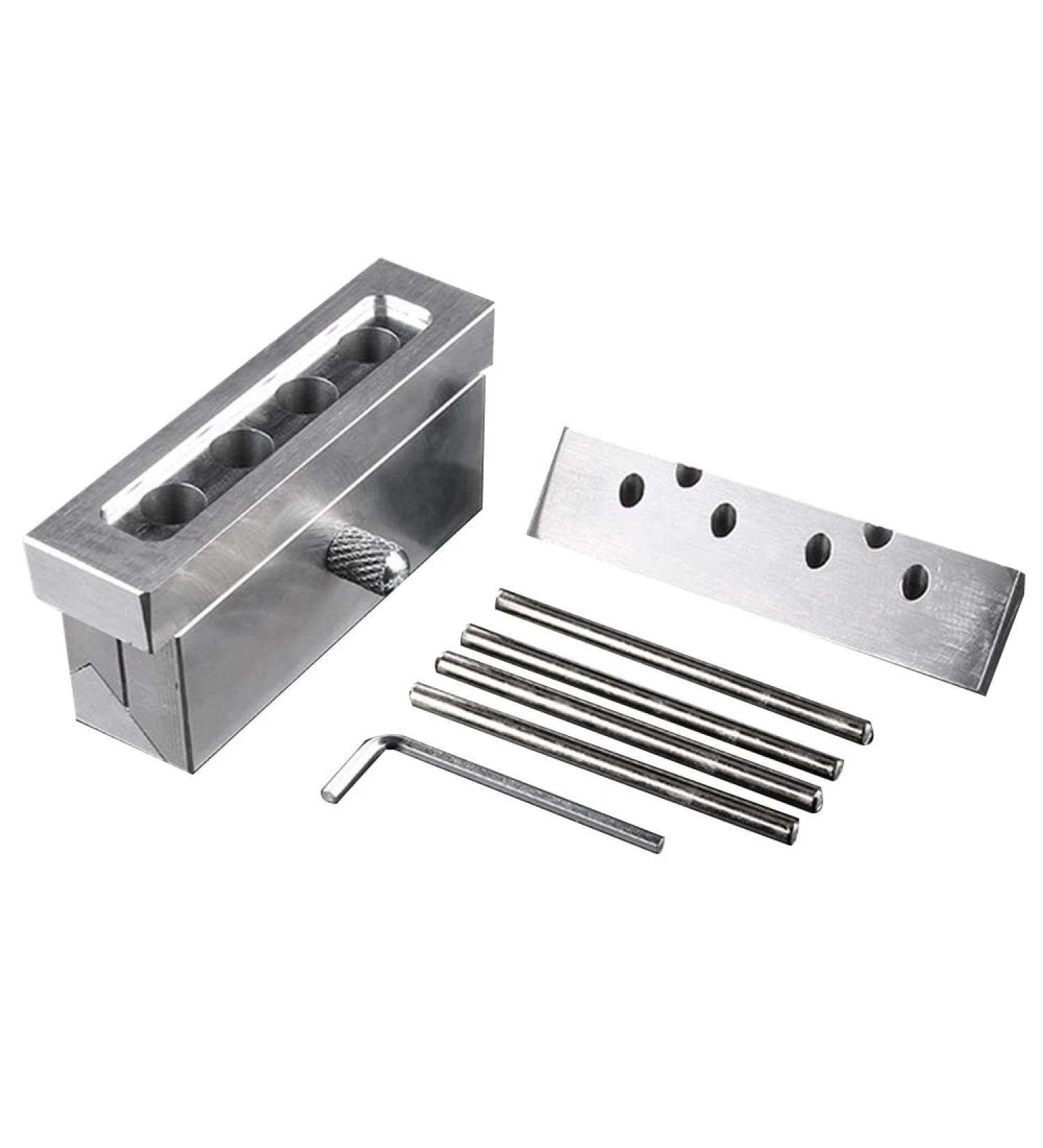 Trooth 4 Holes 12.1 mm DIY Lip Balm Mould Aluminium Alloy Makeup Tool - Buy Online on GoSupps.com