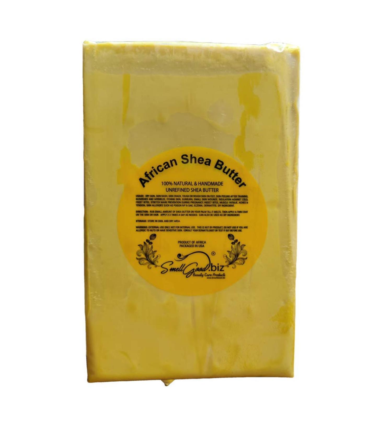SmellGood Yellow Raw Unrefined Ghana Africa Pure Shea Butter 5 Pounds - 80 Ounce - Buy Online on GoSupps.com