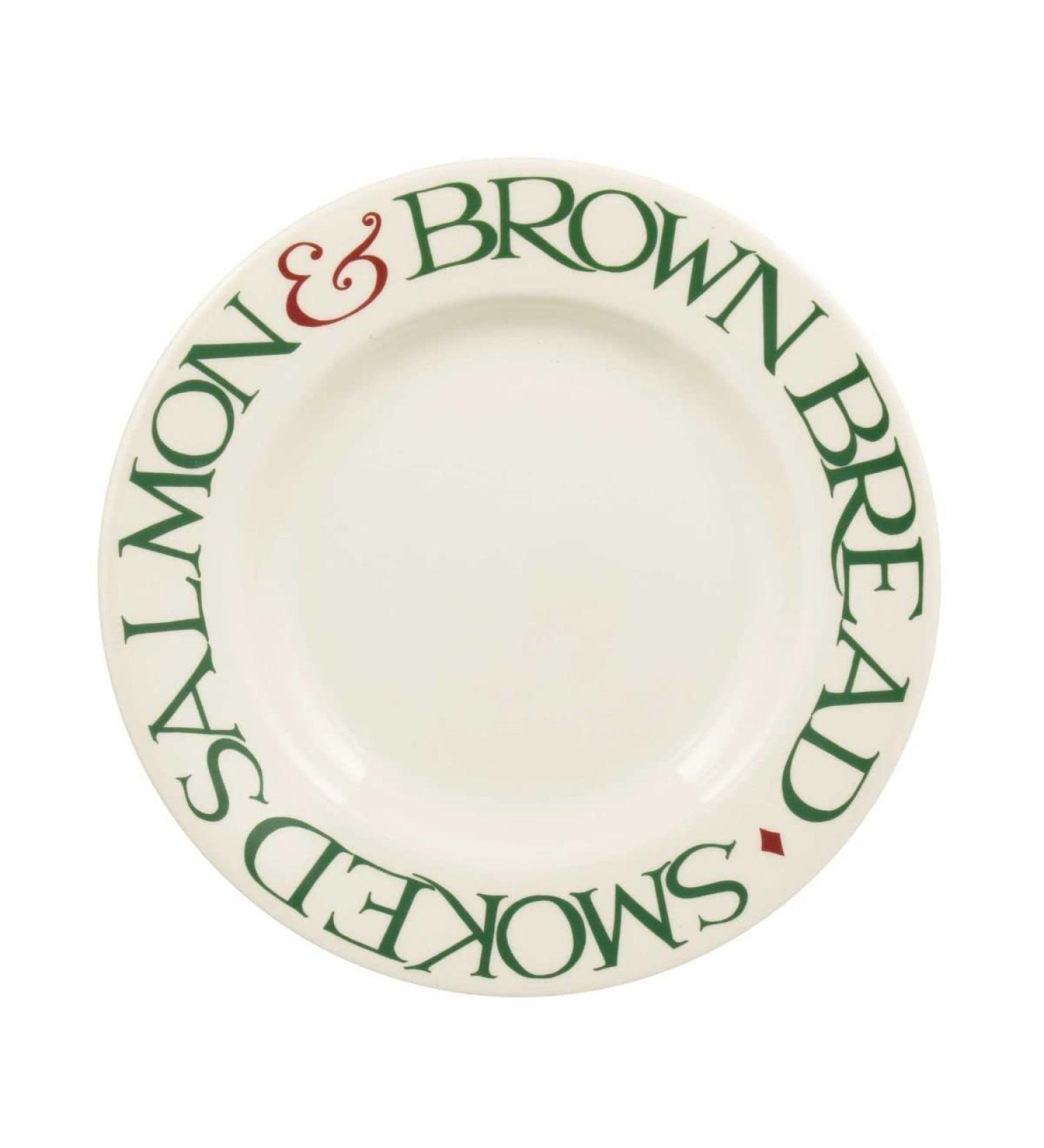 Emma Bridgewater Christmas Toast & Marmalade Smoked Salmon 8 1/2 Inch Plate