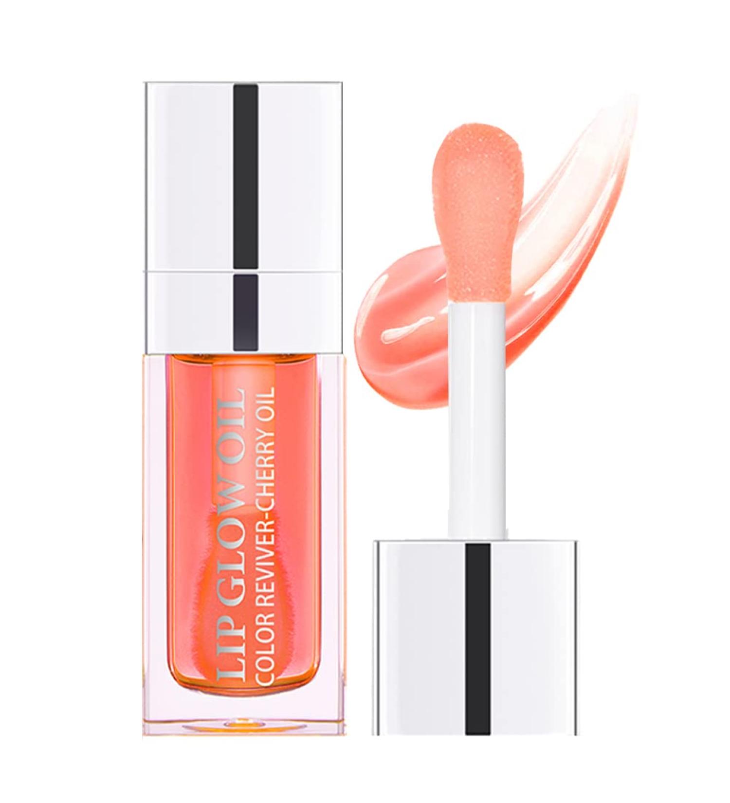 GL-Turelifes Plumping Lip Gloss Oil - Hydrating Tinted Balm for Long Lasting Nourishment | Transparent Lip Glow Oil with Non-sticky Glitter Shine - Primer Lip Tint (001Pink) - Buy Online on GoSupps.com