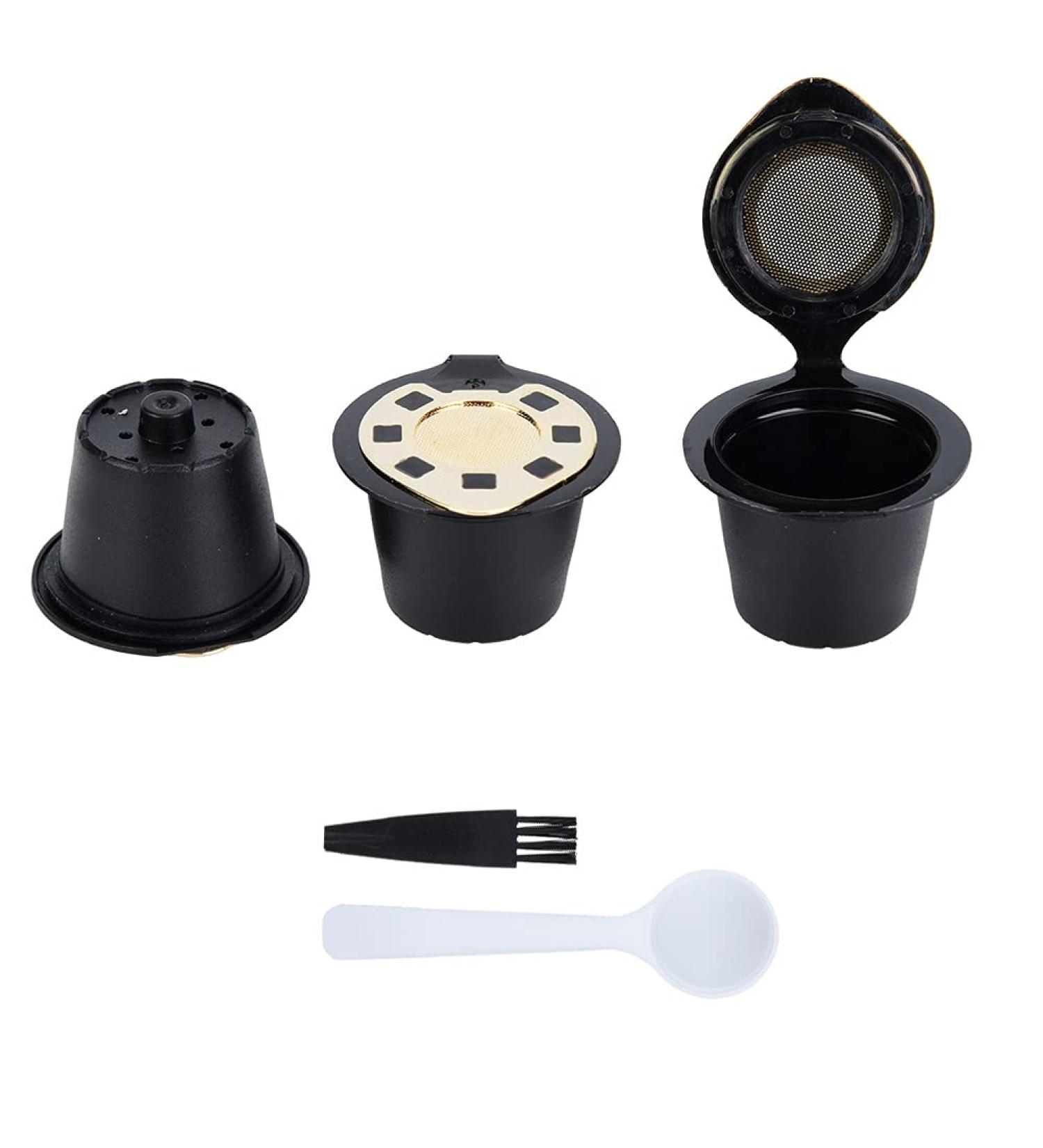 Capsules de caf r utilisables en plastique et en acier inoxydable avec fonction mousse taille universelle dor argent Applicable NESCAF (Ou) - Buy Online on GoSupps.com