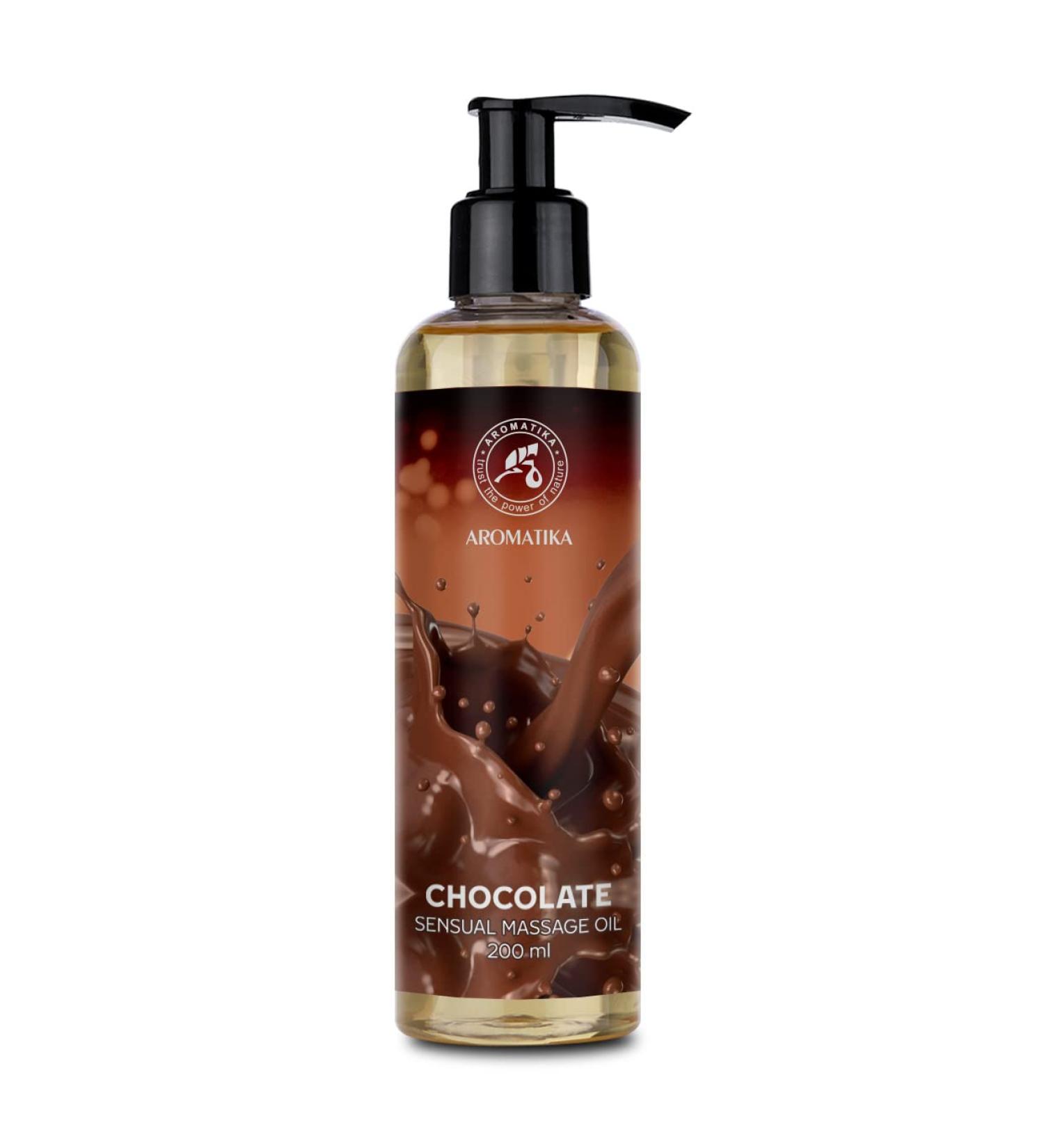 Sensual Chocolate Massage Oil 200ml | Edible & Kissable Body Oil with Almond & Grape Seed | Perfect for Couples & Relaxation - Buy Online on GoSupps.com