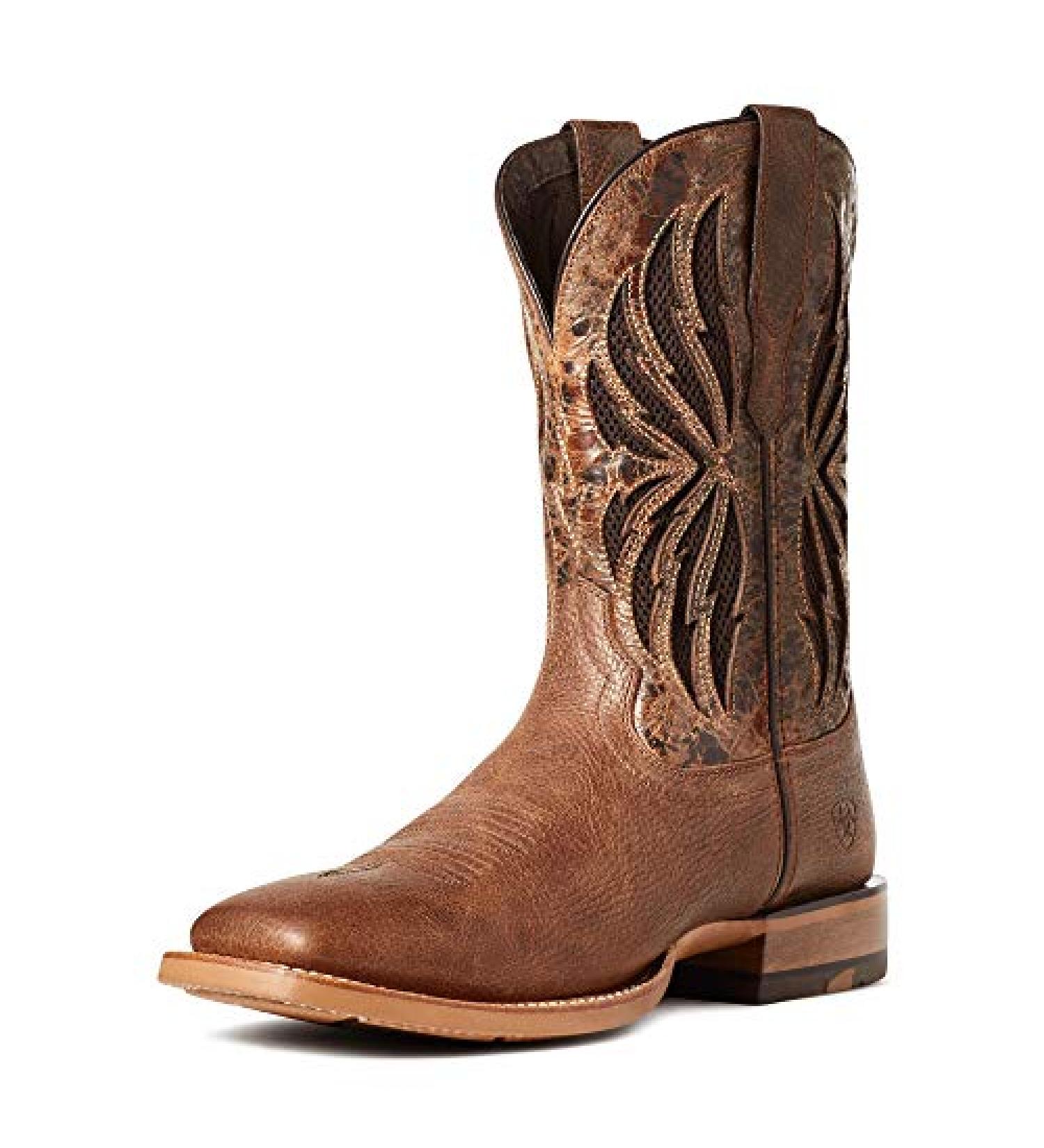 ARIAT Men's Arena Record Venttek Western Boot 9.5 Toffee Crunch/Pepper Bark