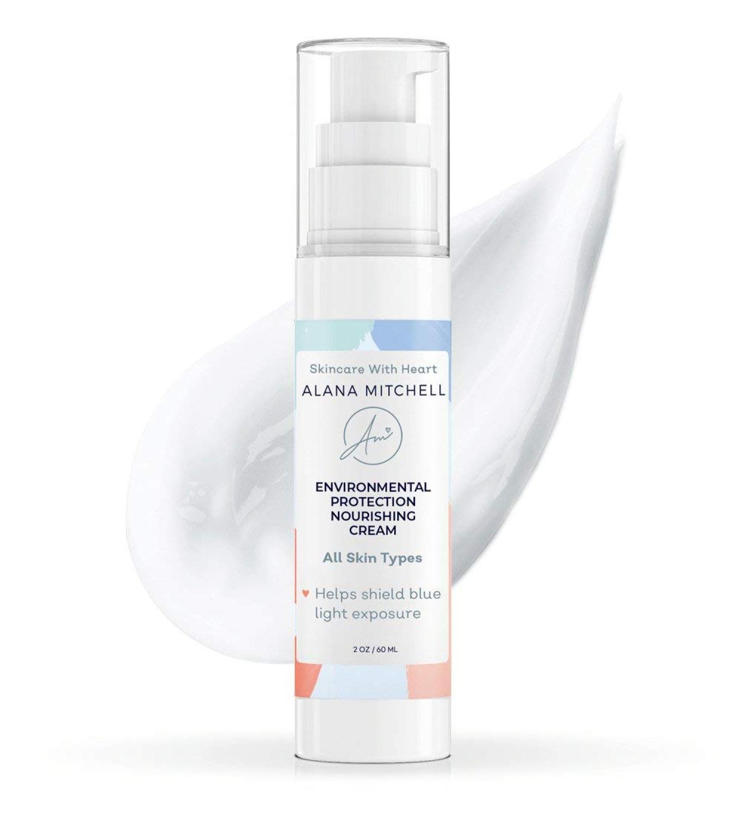 Alana Mitchell Blue Light Protection Face Moisturizer - Shield Skin from Blue Light Damage | Jojoba Oil & Aloe Vera | 2 oz Facial Cream for Healthy Skin - Buy Online on GoSupps.com