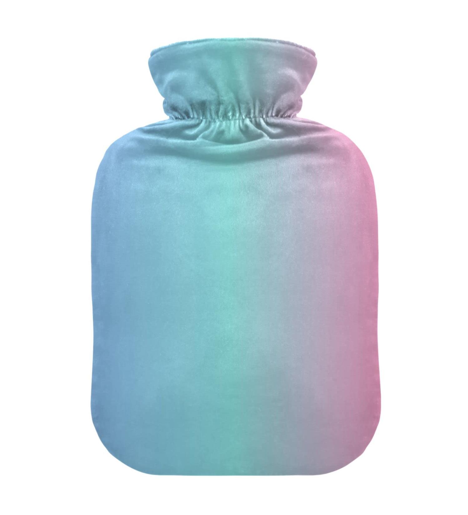 Color Gradient Heat Bottle - Blue & Pink 2L for Pain Relief | Hot Water Bag with Cover for Muscle Injuries - Buy Online on GoSupps.com