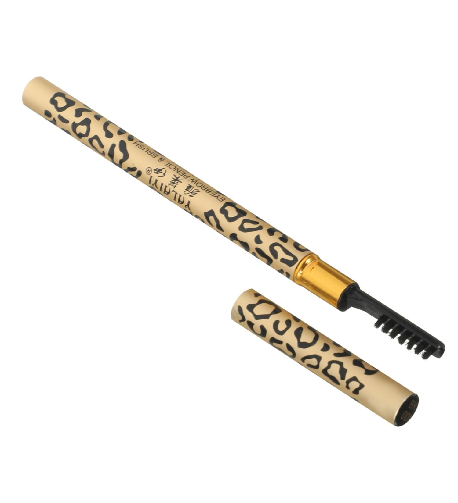 LALAFINA 2pcs Dark Brown Eyebrow Pencil Eyeshadow Pencil Brow Makeup Eyebrow Brush Suite Leopard Print Girl 1 count (Pack of 1) Black - Buy Online on GoSupps.com