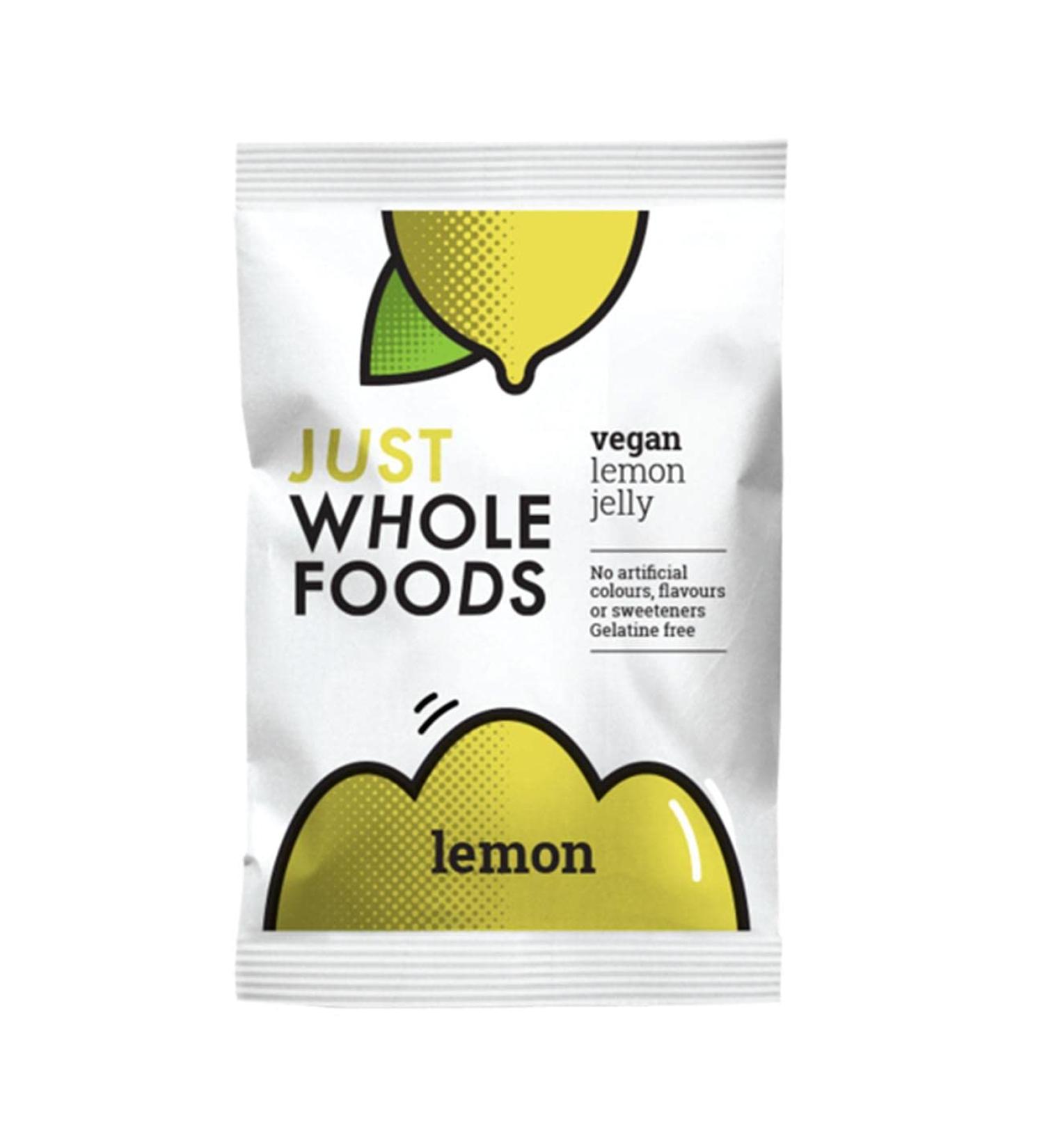 3 x Just Wholefoods Natural Lemon Real Fruit Flavoured Jelly Crystals 85g