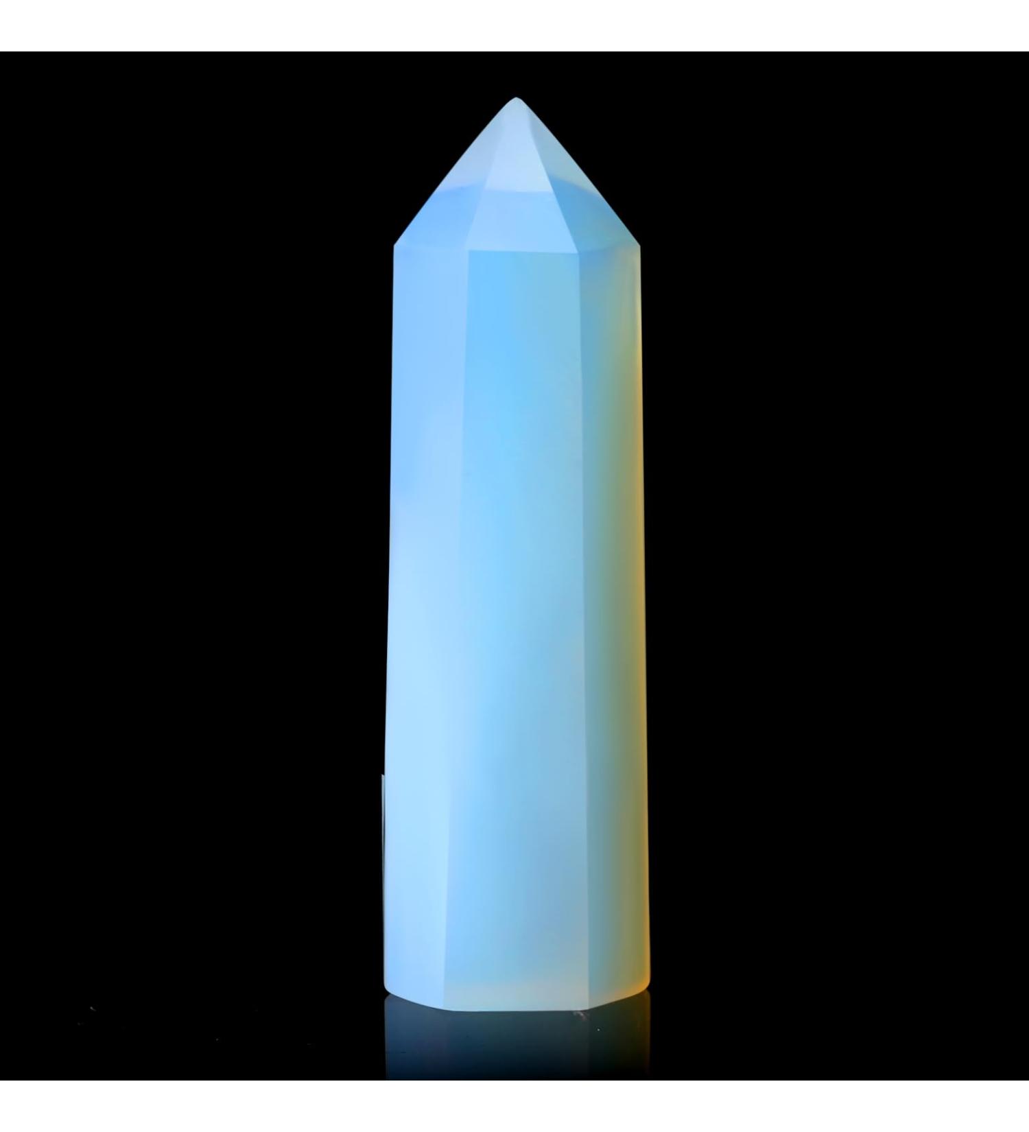 Opal Crystal Wand - XIANNVXI 2 Hexagonal Point Healing Stone for Reiki Therapy - Buy Online on GoSupps.com