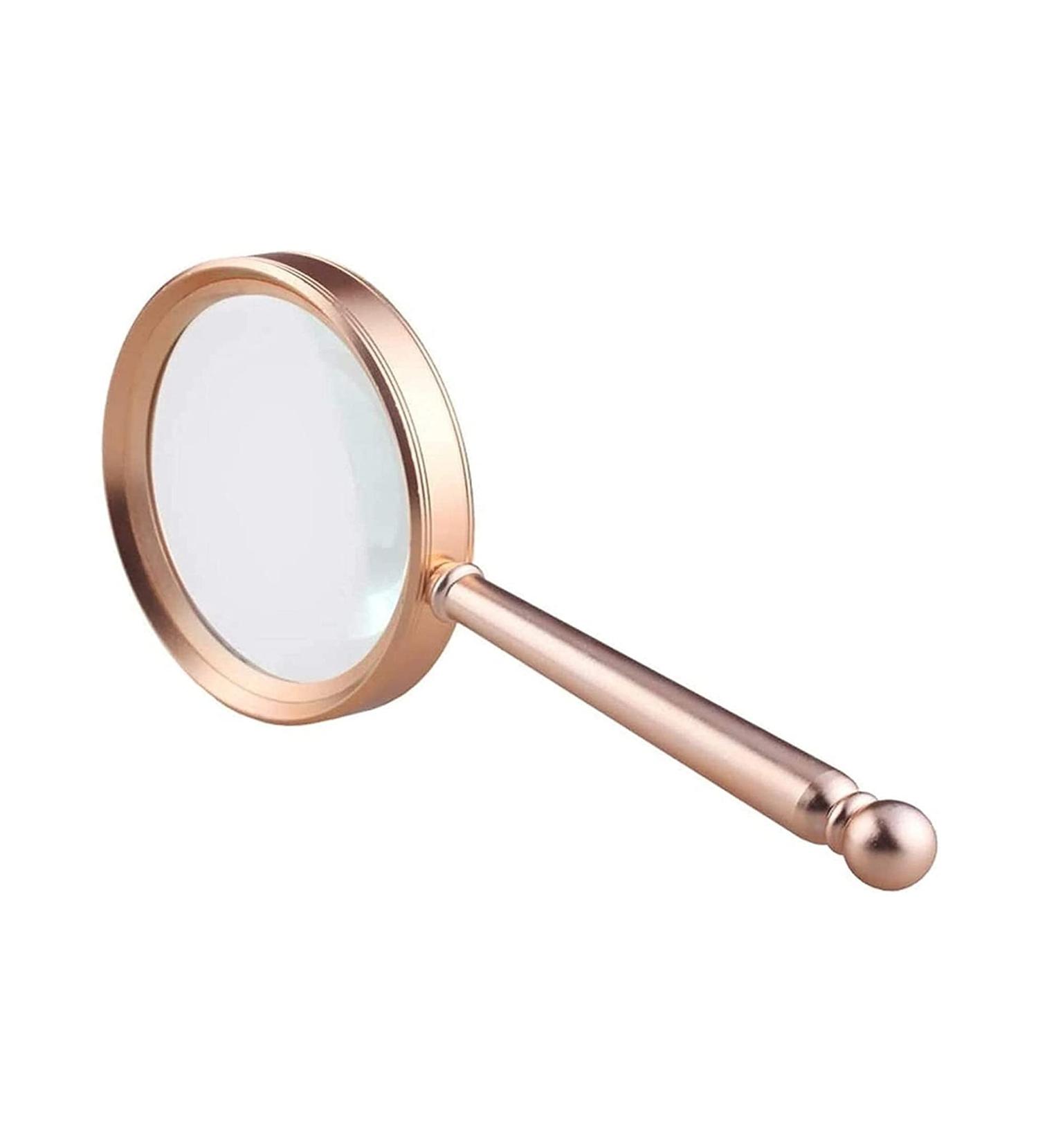 Magnifying Glass 5X Magnifier with Metal Handle High Clarity Loupe for Reading Books Inspection Magnifier Handheld Magnifying Glass Magnifier - Buy Online on GoSupps.com