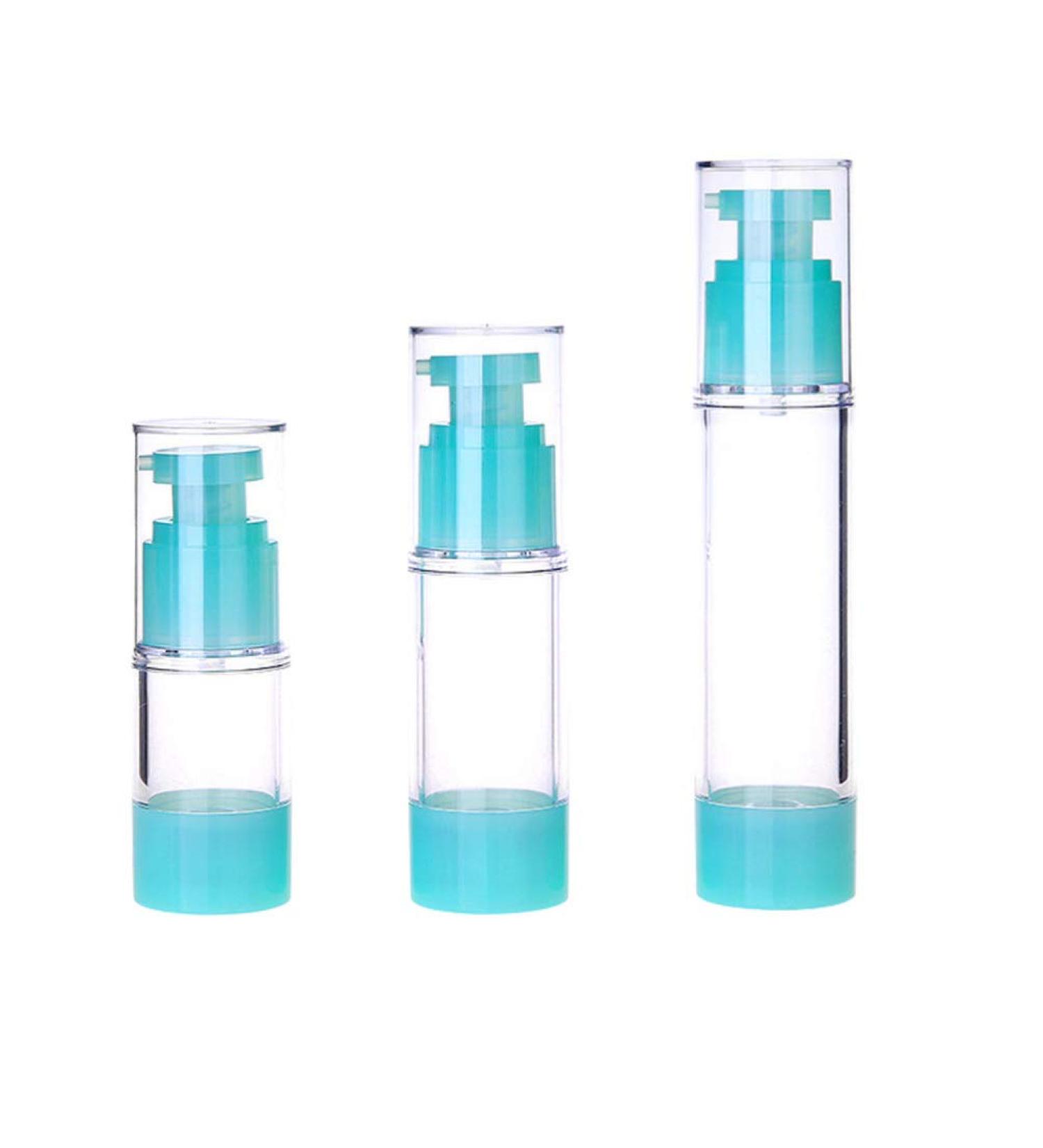 Lurrose Vacuum Container 3PCS 15/30/50ml Airless Pump Bottles Press Pump Cosmetics Container Essence Cleanser Emulsion Storage Dispenser for Travel Travel Spray Bottle Green - Buy Online on GoSupps.com