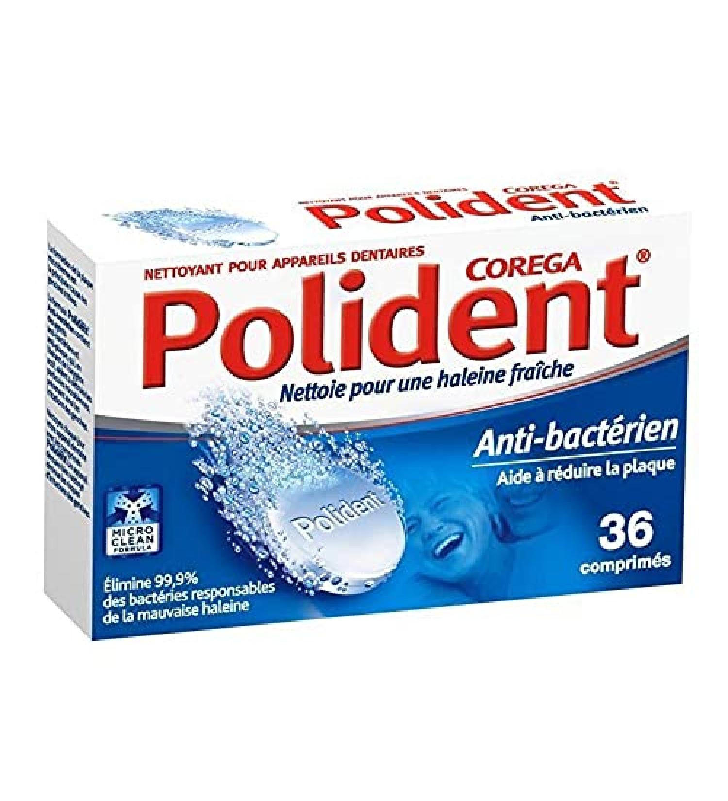Polident Anti-Bact rien aide R duire la Plaque 36 Comprim s (lot de 3)