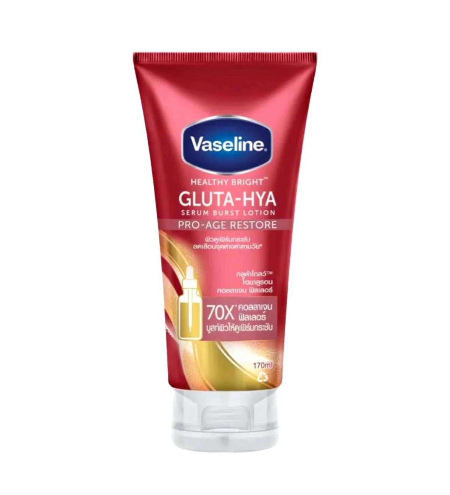 Vaseline Healthy Bright Gluta-Hya Serum Burst Lotion Pro-Age Restore 170 Ml. - Buy Online on GoSupps.com