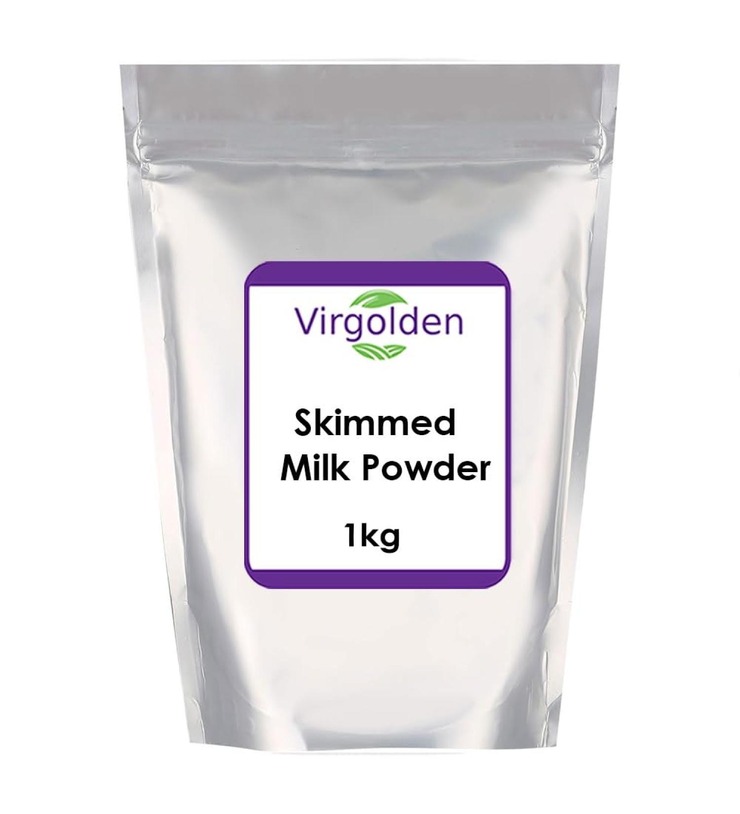 Skimmed Milk Powder 1kg by Virgolden - Discover The Convenient Powdered Alternative to Fresh Milk for Cooking Baking and Drinking Low in Fat - Buy Online on GoSupps.com