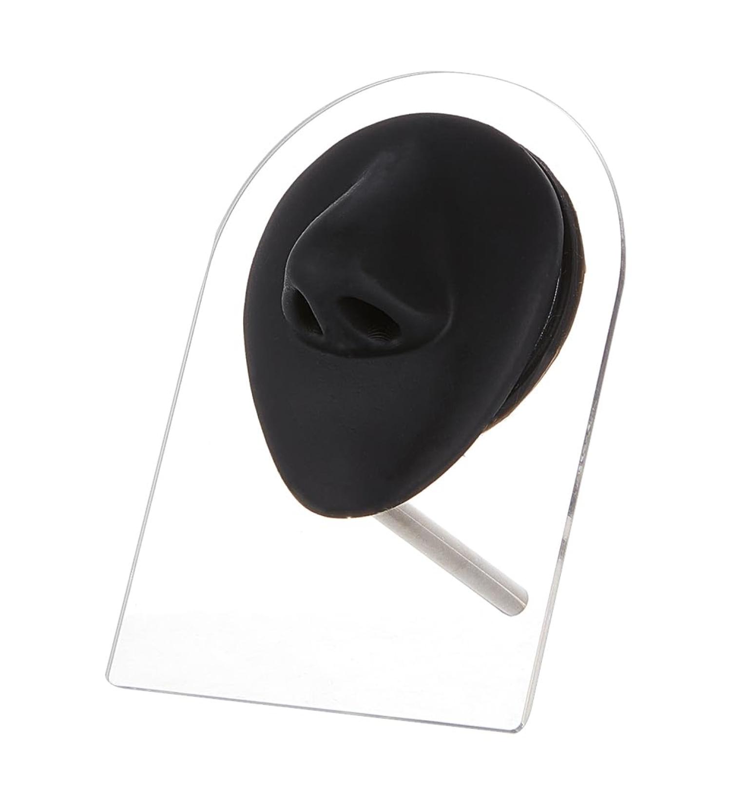 OLYCRAFT Black Silicone Nose Model with Acrylic Display Stands Soft Silicone Flexible Model Rubber Nose Displays Model for Practicing Piercing Jewelry Display Teaching Instructions - Buy Online on GoSupps.com