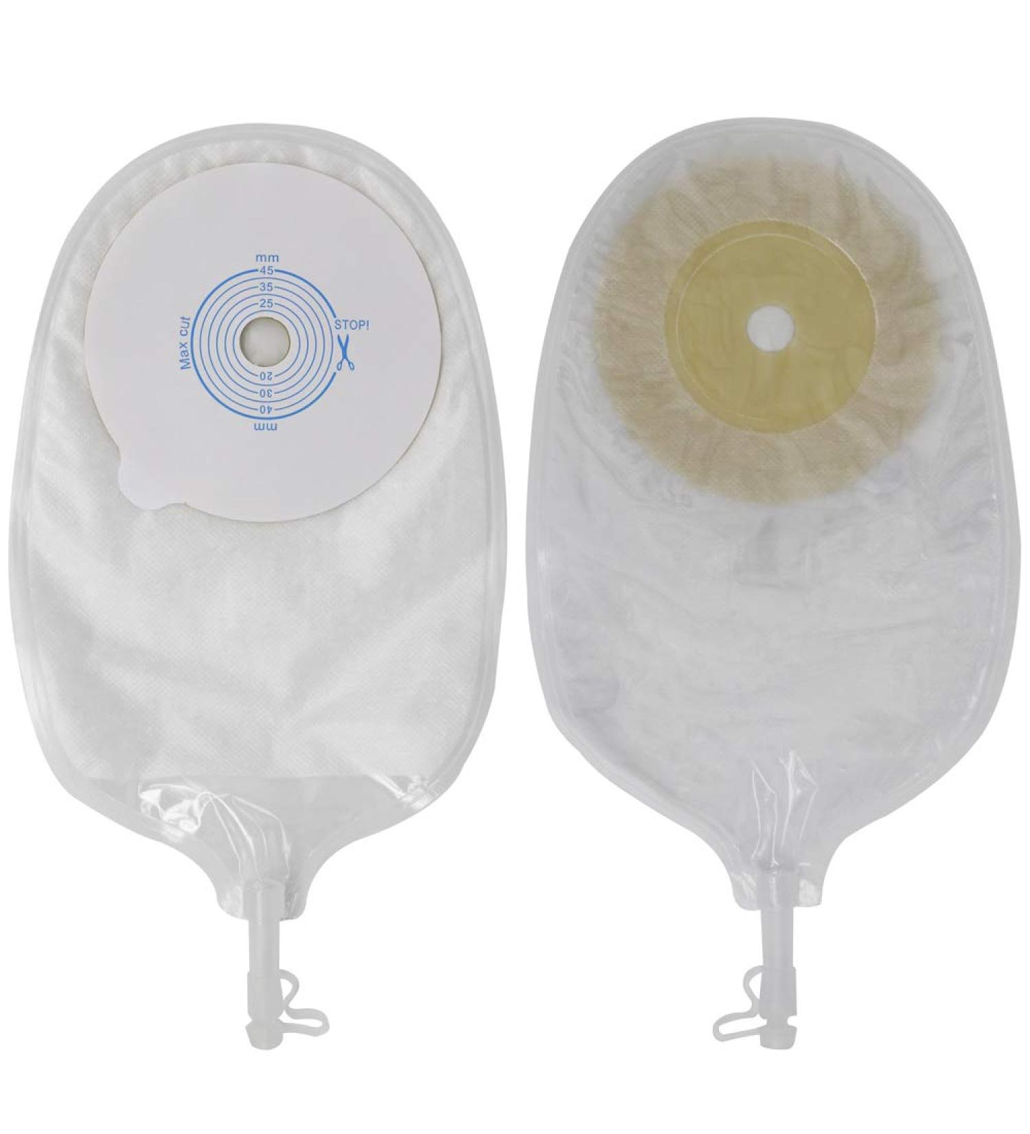 Urostomy Supplies - Drainable Pouch & Ostomy Stoma Bags (10PCS Cut-to-Fit 15-45mm) - One Piece System - International Shipping Available - Buy Online on GoSupps.com