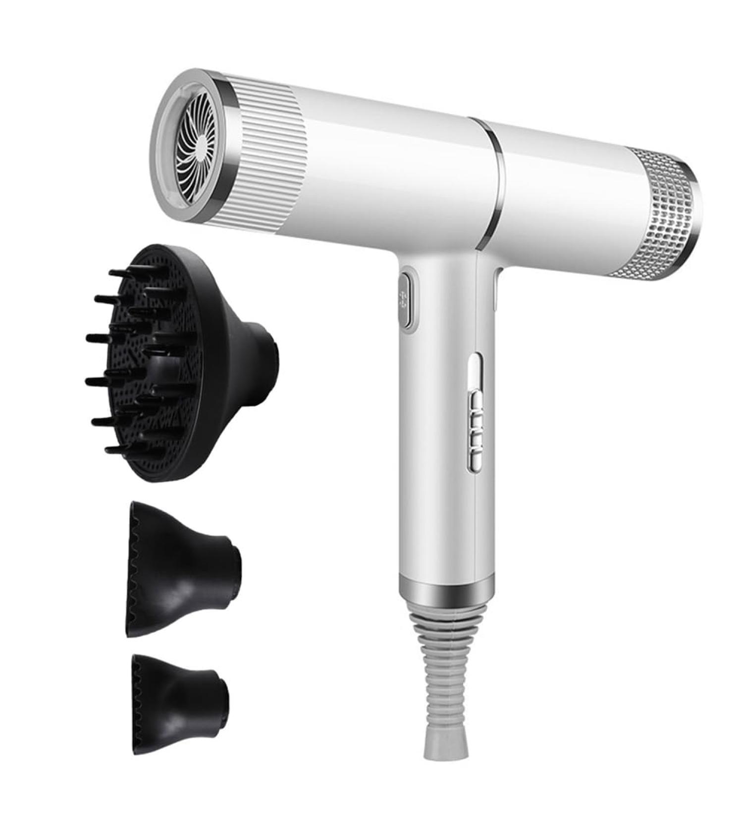 Crcyphne White Wind Hair Dryer Diffuser Hair Blow Anion Dryer for Hair Dryers Home US Plug - Buy Online on GoSupps.com