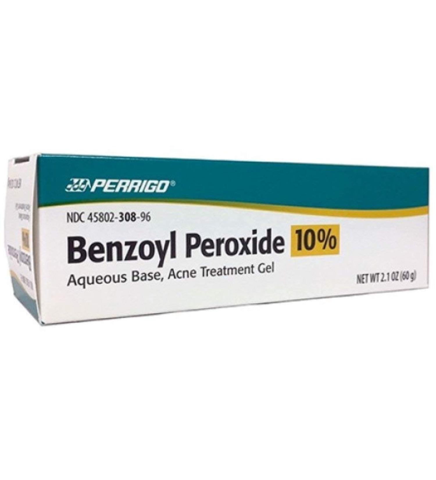 Perrigo 10% Benzoyl Peroxide Acne Treatment Gel 2.1 oz 2.1 Ounce (Pack of 1)