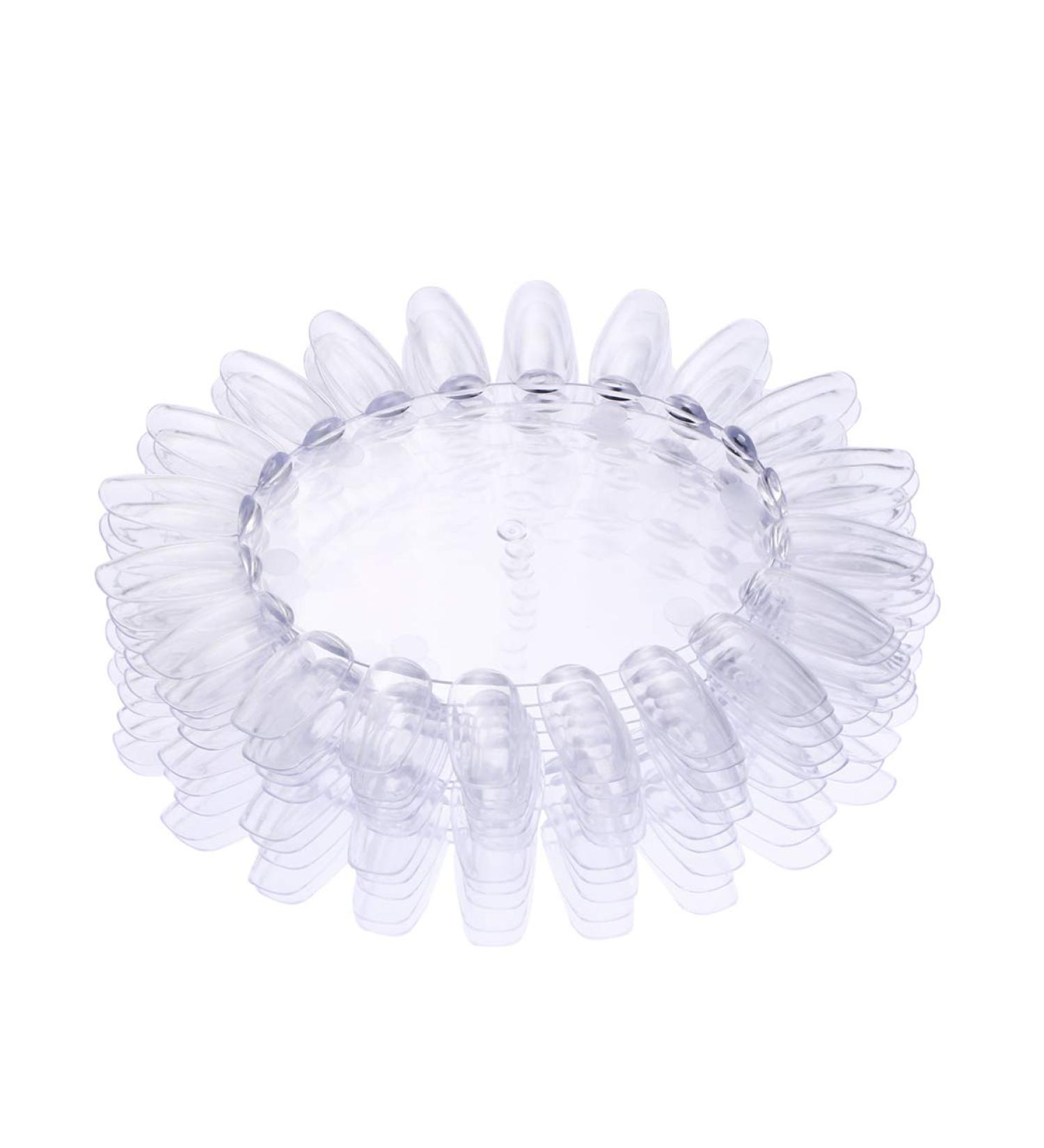 Solustre Acrylic Clear Round Nail Art Tips Display Wheel - 10pcs DIY Tool for Kids & Home Salon - Buy Online on GoSupps.com