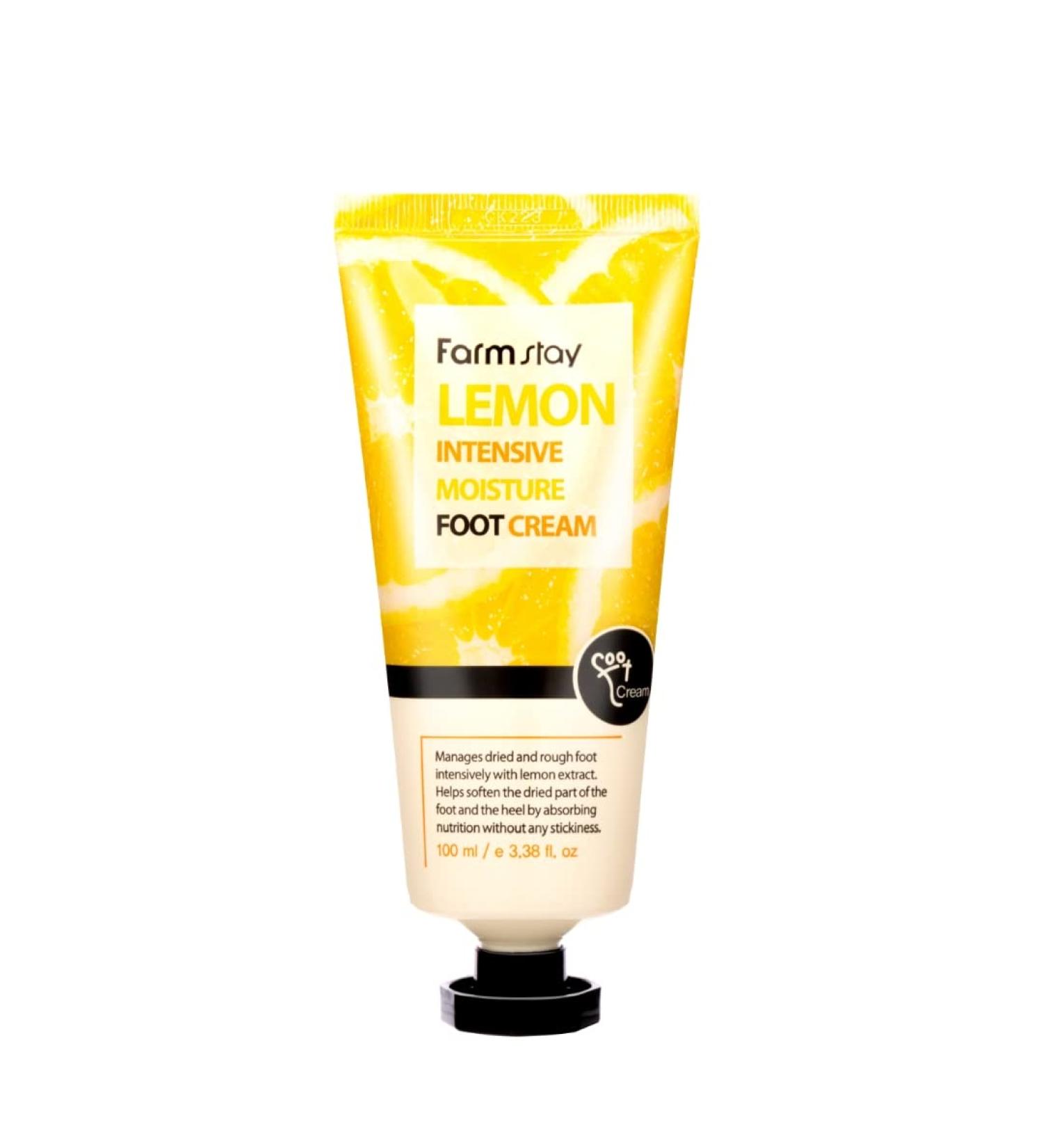 Farm Stay Lemon Intensive Moisture Foot Cream 100ml | Daily Hydrating Treatment for Dry Skin International Shipping Available - Buy Online on GoSupps.com