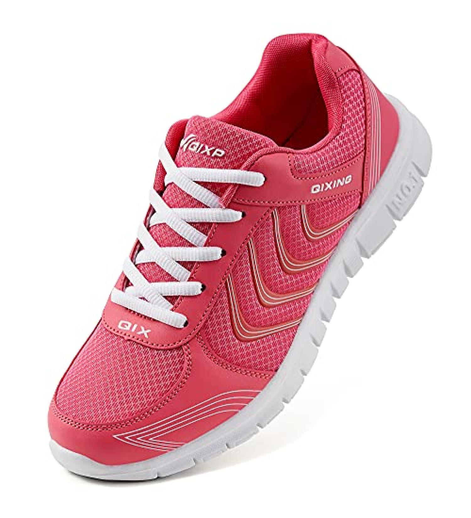 DUOYANGJIASHA Women's Athletic Sneakers Lace Up Comfort Sports Shoes 8.5 Rose Red - Buy Online on GoSupps.com