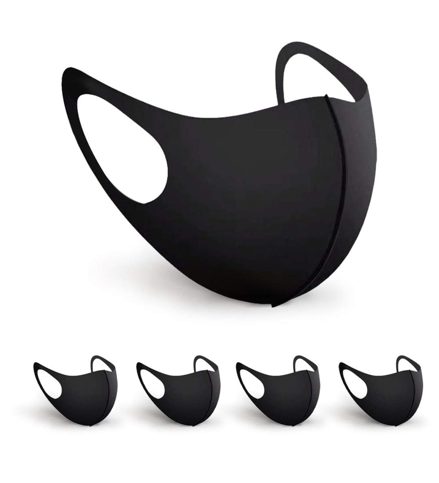 Bartzart Shabo Black Fabric Mask - Breathable & Washable Mouth Protection for Everyday Life & Sports - Buy Online on GoSupps.com