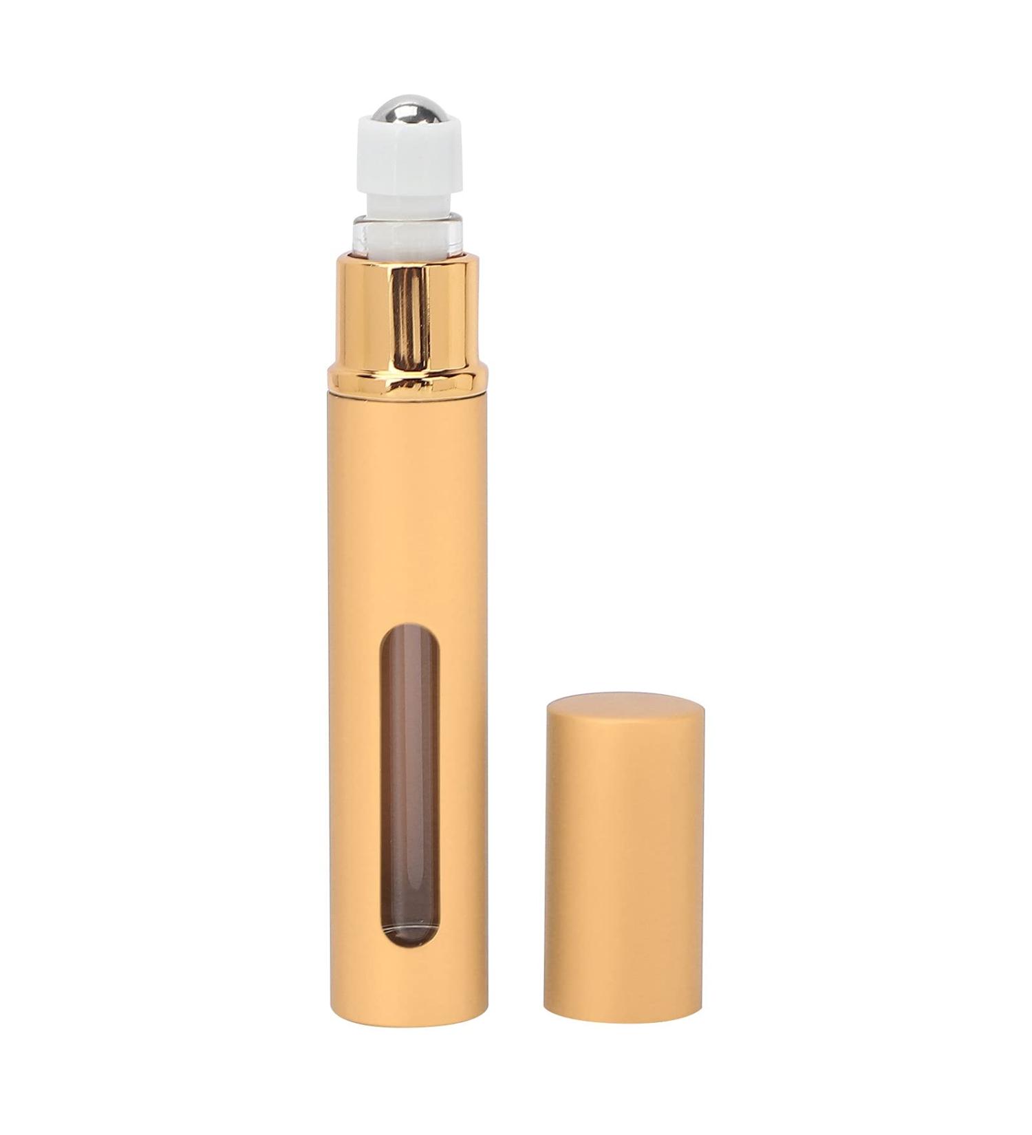 Cryfokt Refillable Perfume Bottle 10ml Empty Roll On Bottle Visible for Fragrances for Parties for Essential Oils for Gym (Gold) - Buy Online on GoSupps.com