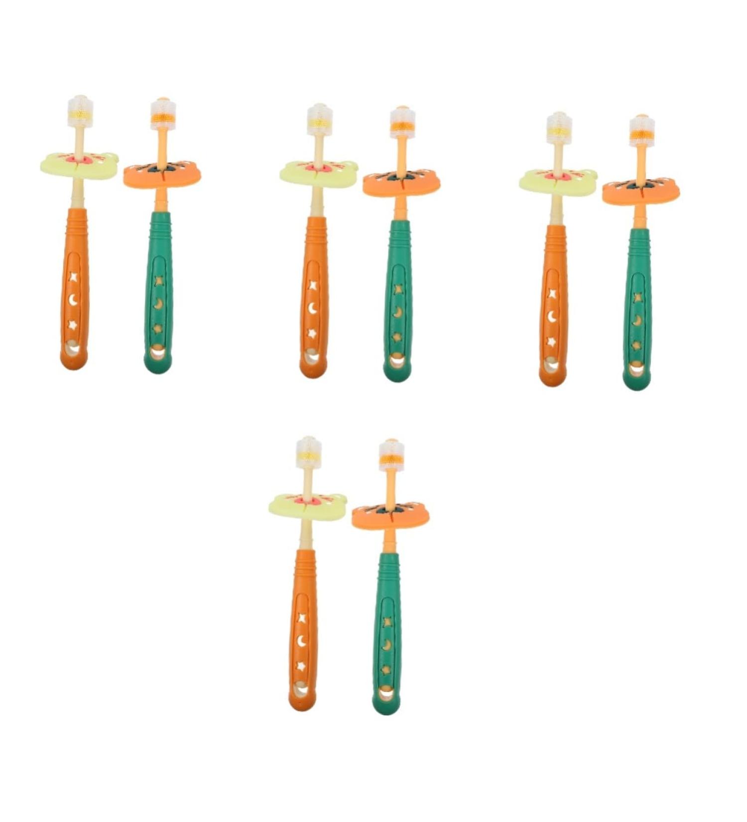 Gleavi 8 STK Baby Toothbrush Set - 360-Degree Silicone Toothbrushes for Children | Essential Baby Needs - Buy Online on GoSupps.com