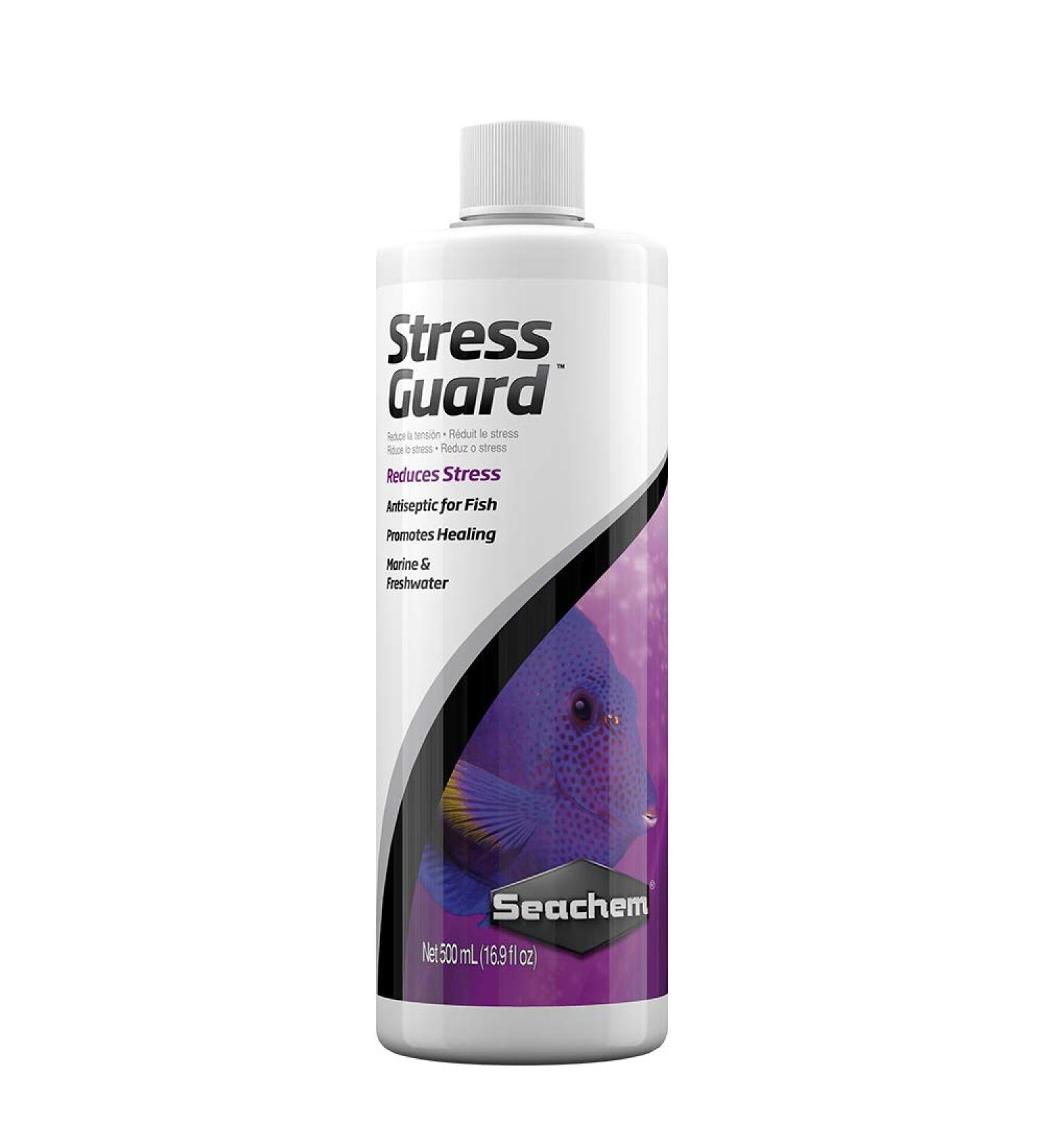 Seachem StressGuard 500 ml - Slime Coat Protection & Ammonia Reducer - Buy Online on GoSupps.com