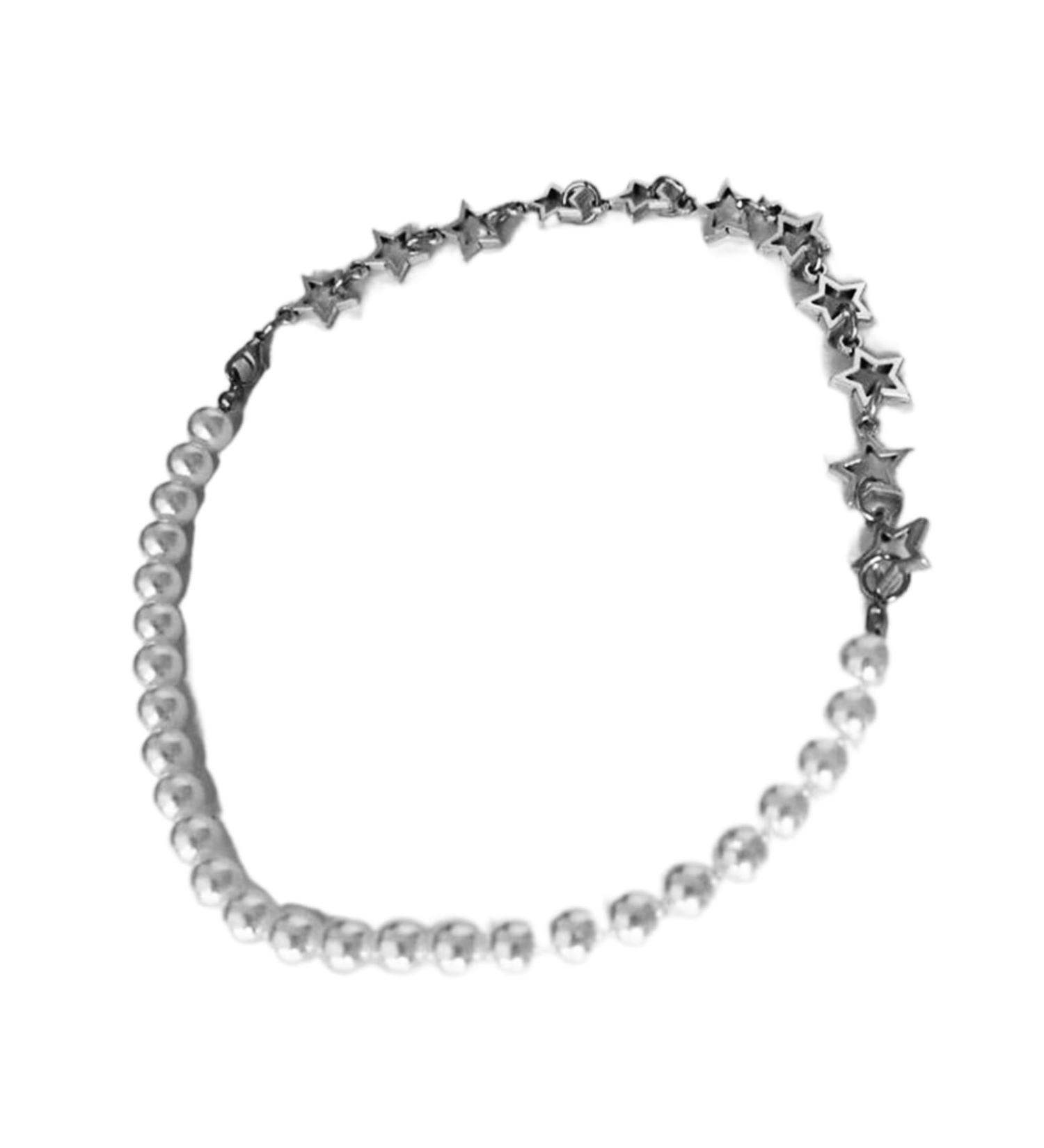 Oralgo's Delicate Hollow Star Trailer Necklace - Trendy Gift for Women & Girls | Alloy & Art Beads Jewelry - Buy Online on GoSupps.com