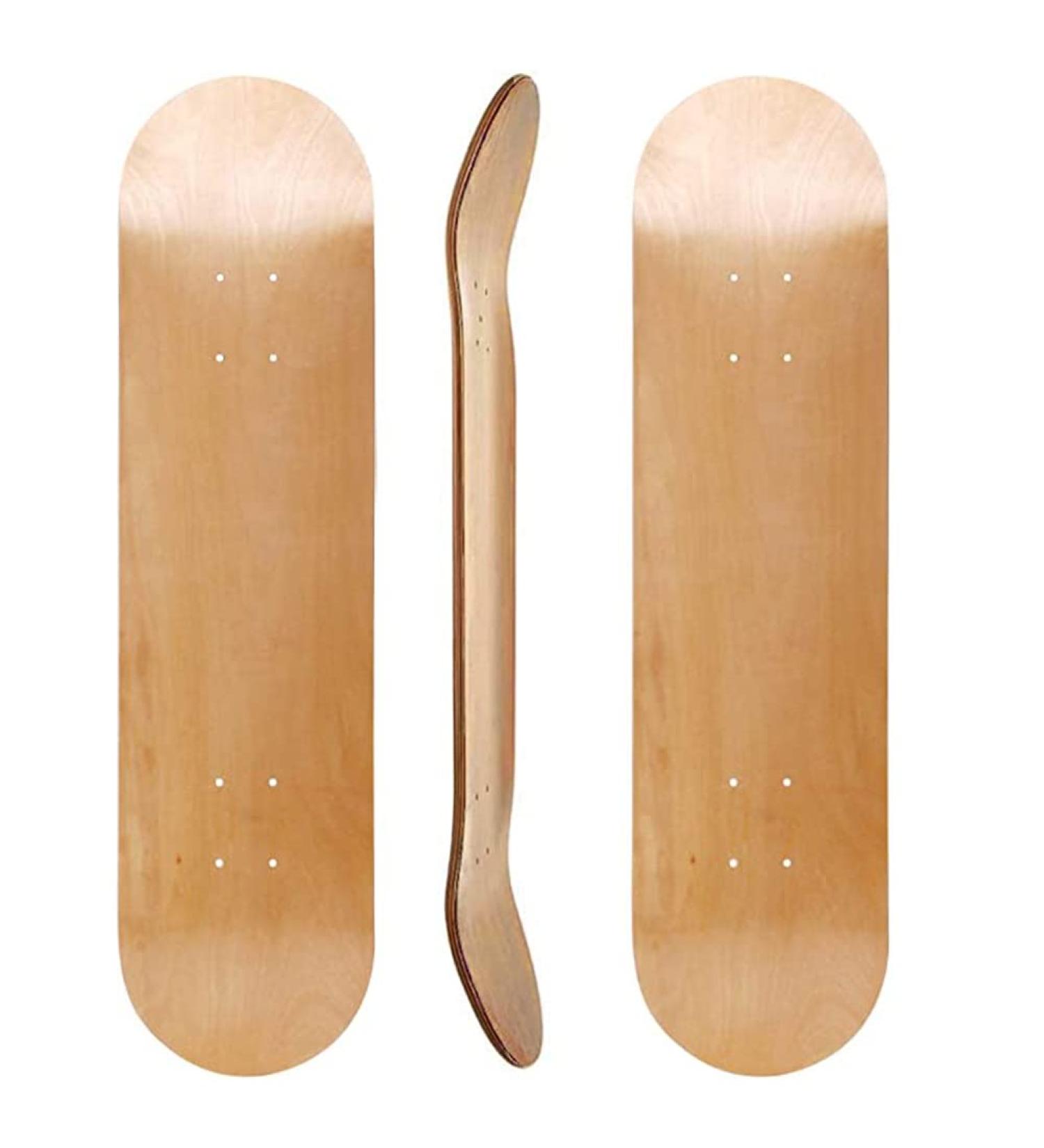 MYOYAY 2-Pack Blank Skateboard Decks - 7-Layer Maple Double Tail, Eco-Friendly & Sturdy - Ideal for DIY Replacement and Decoration - Buy Online on GoSupps.com