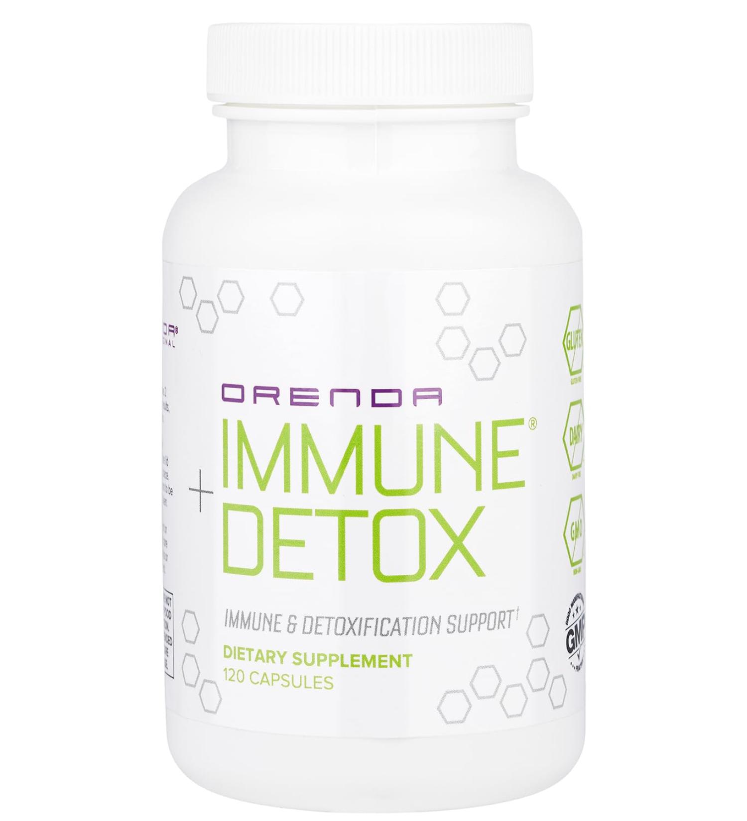 Orenda Immune + Detox - Premium Immune Support & Cleanse | Calcium d-Glucarate Beta 1 3 Glucans & Muramyl Peptides | 120 Capsules for Optimal Wellness - Buy Online on GoSupps.com