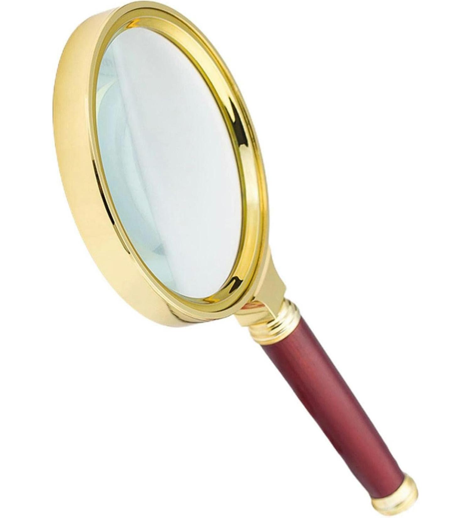 Portable Handheld Magnifier | 10X Wood | Sandalwood Handheld Magnifier for Science Reading Book Inspection Full of Stars - Buy Online on GoSupps.com