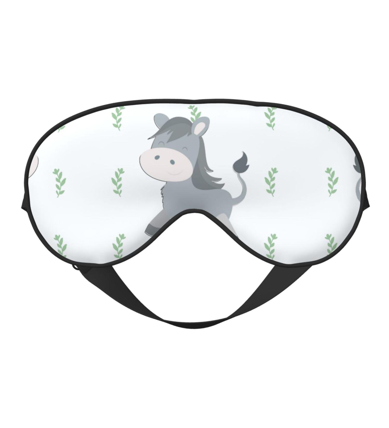 Smiling Donkey Eye Mask - Soft Elastic Adjustable Sleep Mask for Men & Women | Comfortable Black Nighttime Eye Cover - Buy Online on GoSupps.com