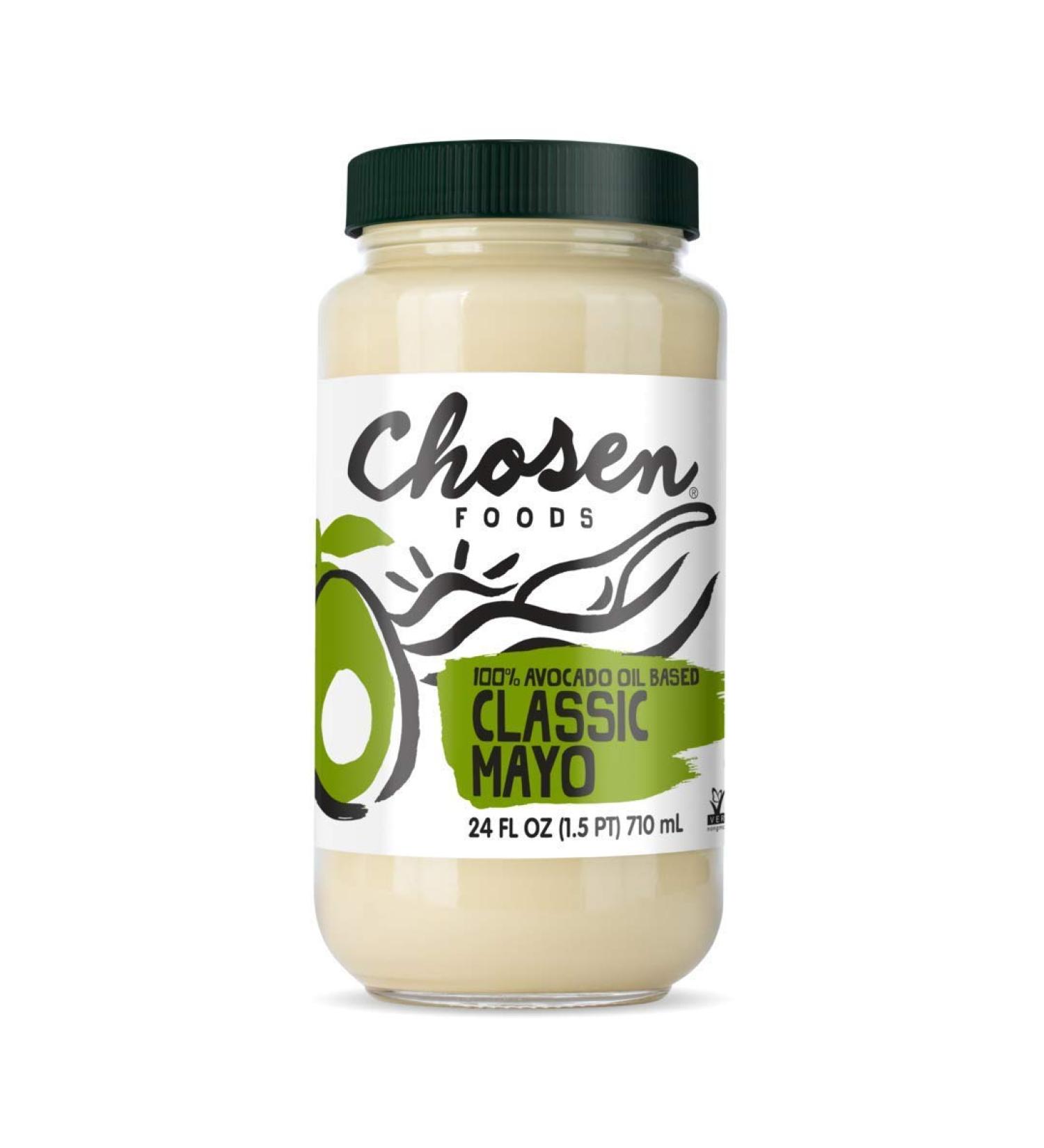 Chosen Foods Avocado Oil-Based Classic Mayonnaise 24 fl oz - Gluten & Dairy Free | Low-Carb Keto & Paleo Diet Friendly | Made with Cage Free Eggs - Buy Online on GoSupps.com