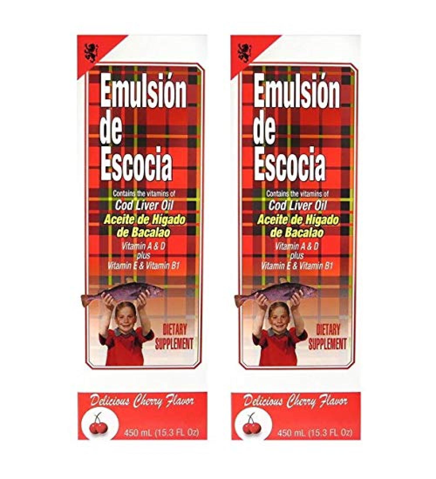 Emulsion De Escocia Cherry 15.3 Oz. Cod Liver Oil 2-Pack
