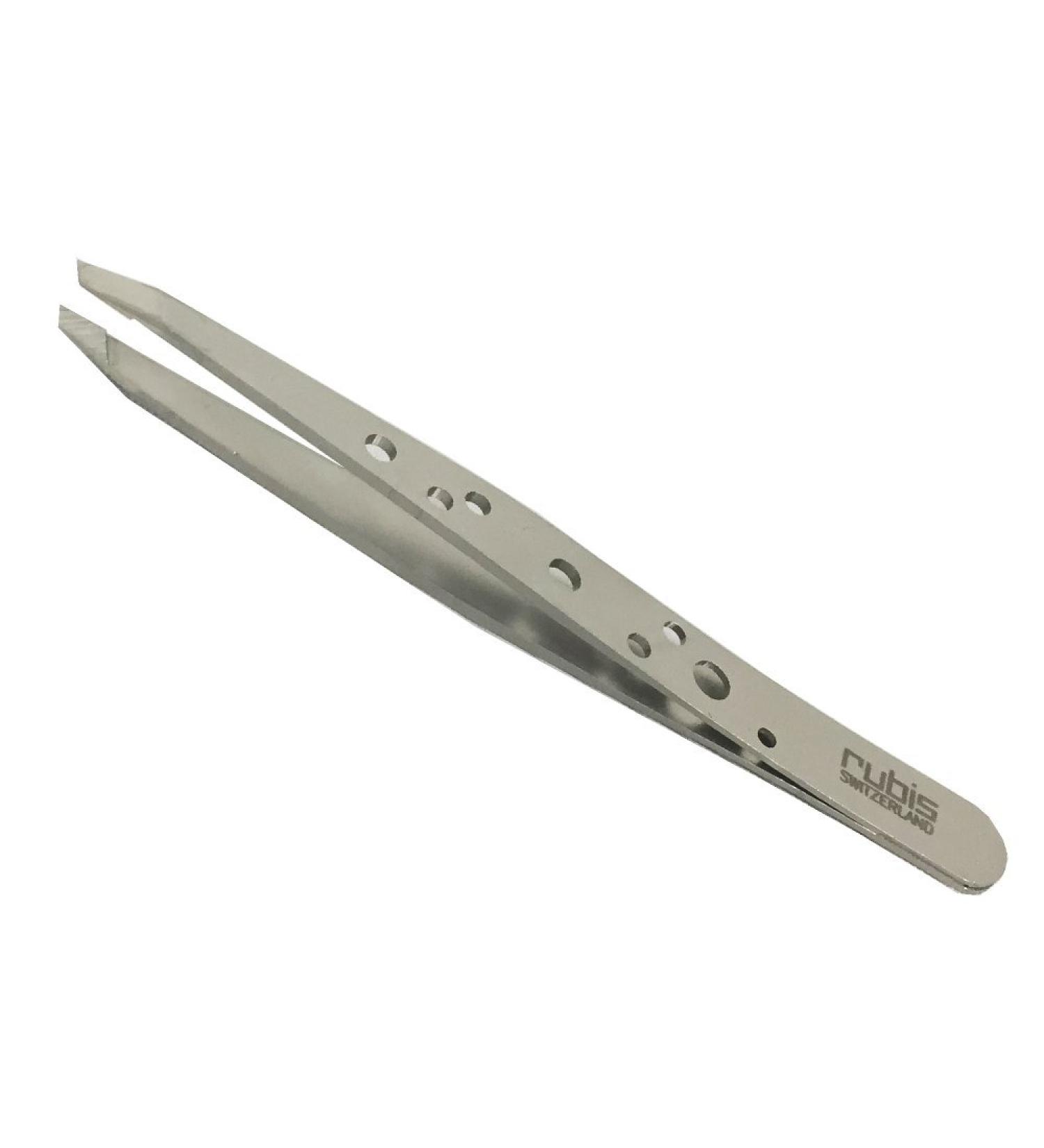 Rubis Swiss Tweeze Slanted Tip Tweezer - 3-3/4 | Precision Swiss Made Tweezers - Buy Online on GoSupps.com
