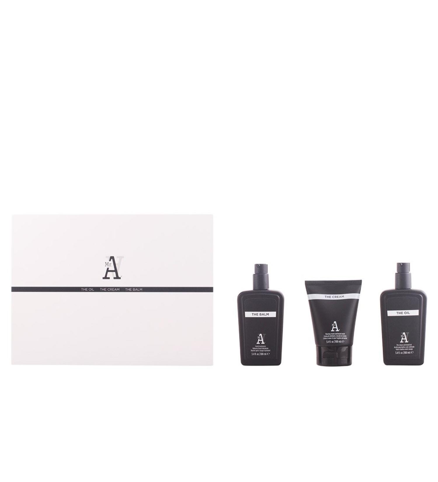 I.c.o.n. Mr. A Shaving Set Moisturizing Face Balm + Shaving Cream/Beard Wash + Beard Oil + Pre-Shave
