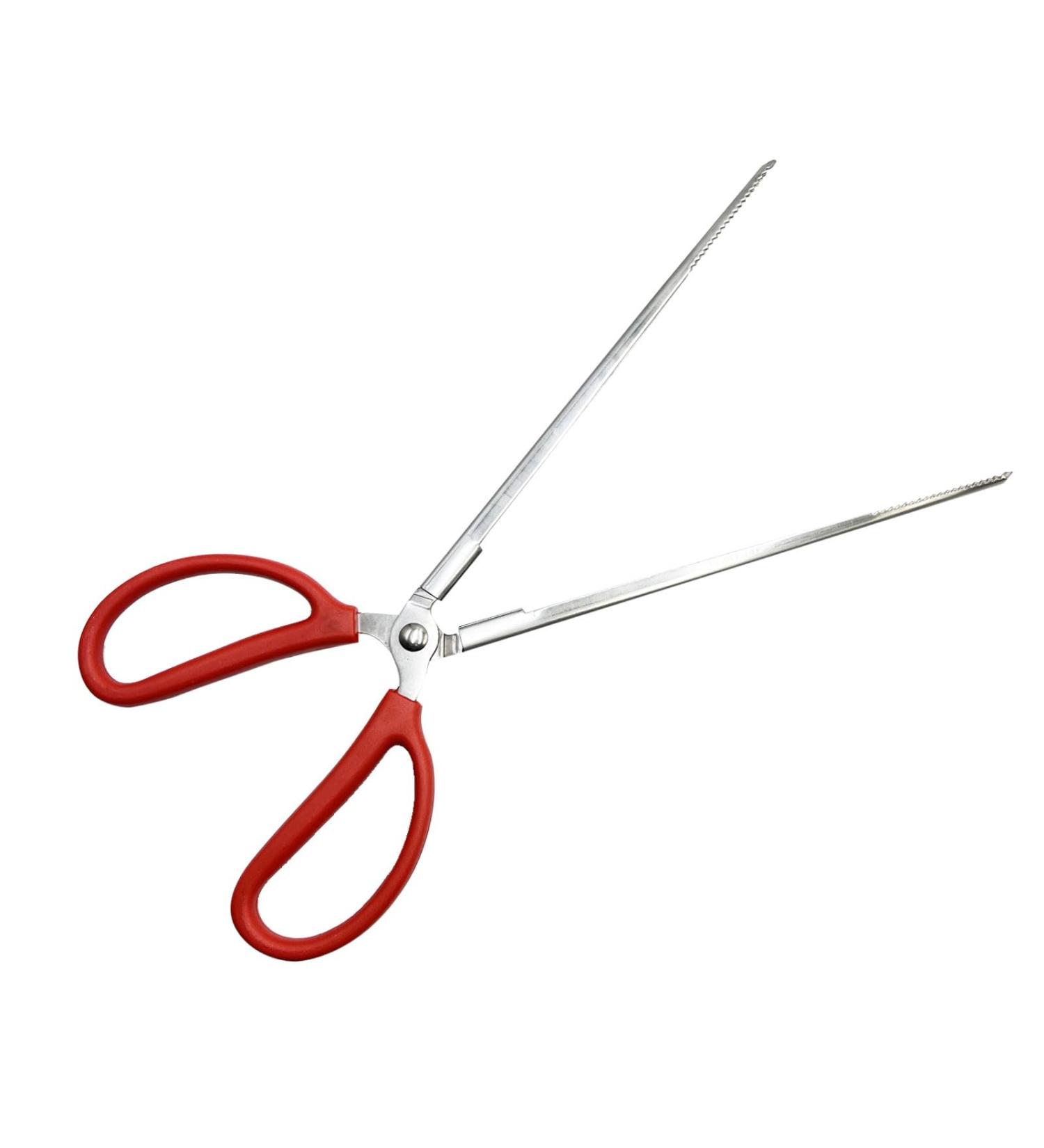 38cm Black Stainless Steel Aquarium Food Tweezers - Rust-Resistant & Perfect for Feeding Reptiles Plants & Spiders - Buy Online on GoSupps.com