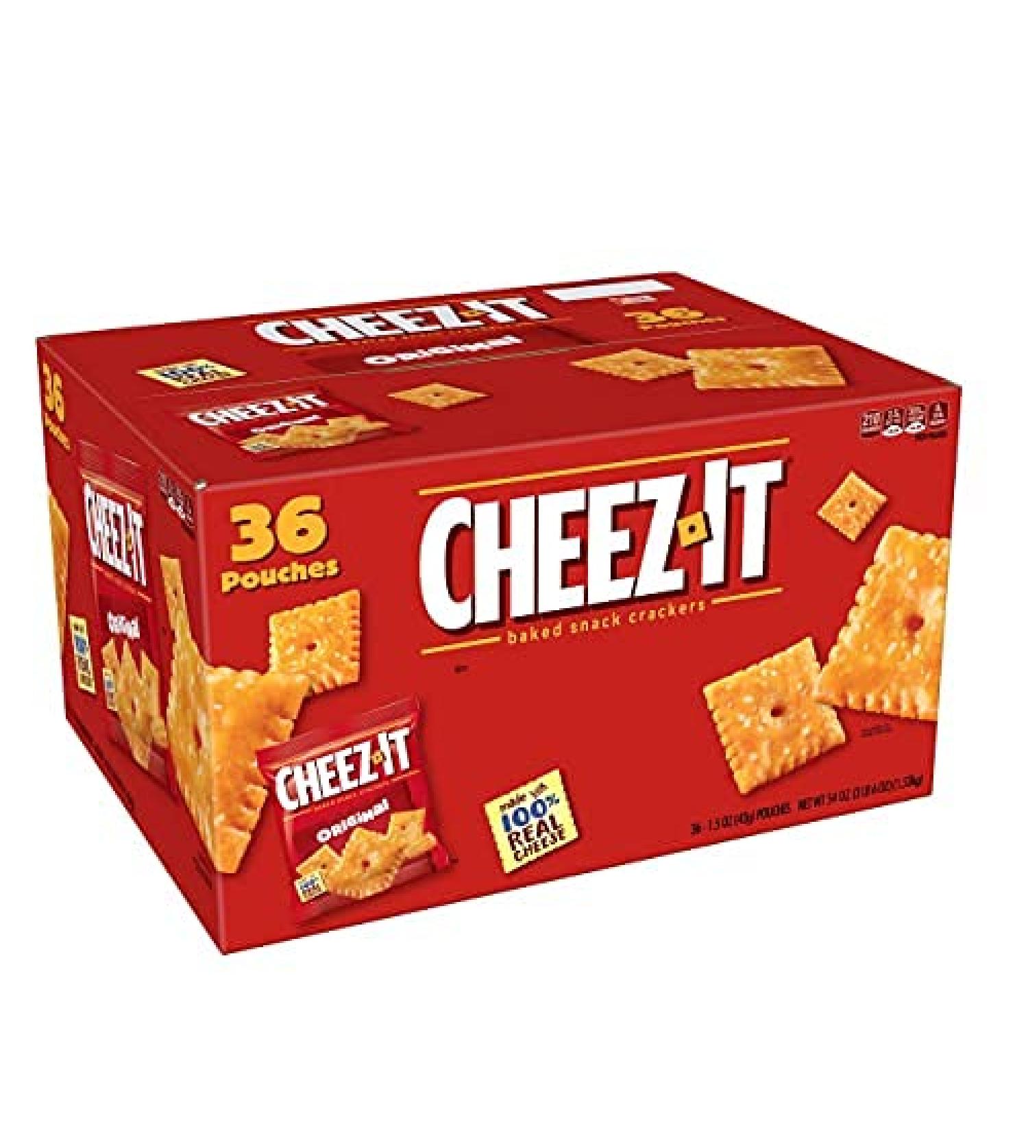 Cheez-It Original Cheese Crackers 1.5 oz Single Serve Bag (Pack of 36) - School Lunch Snack - Buy Online on GoSupps.com